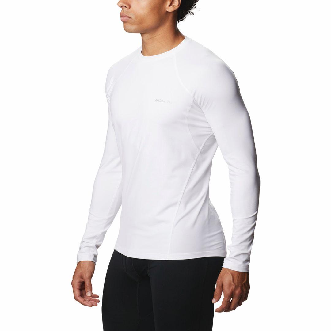 Columbia Men White Midweight Stretch Long Sleeve Baselayer Top