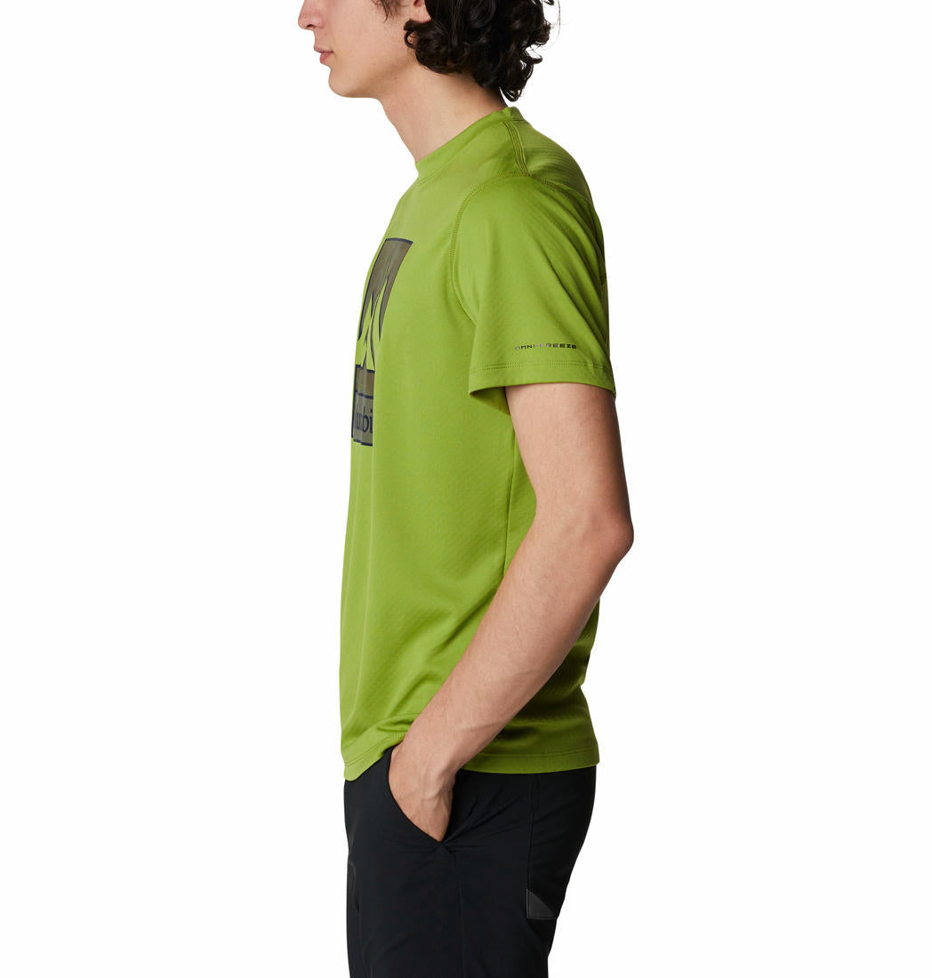 Columbia Men Green Zero Rules Short Sleeve Graphic T-Shirt