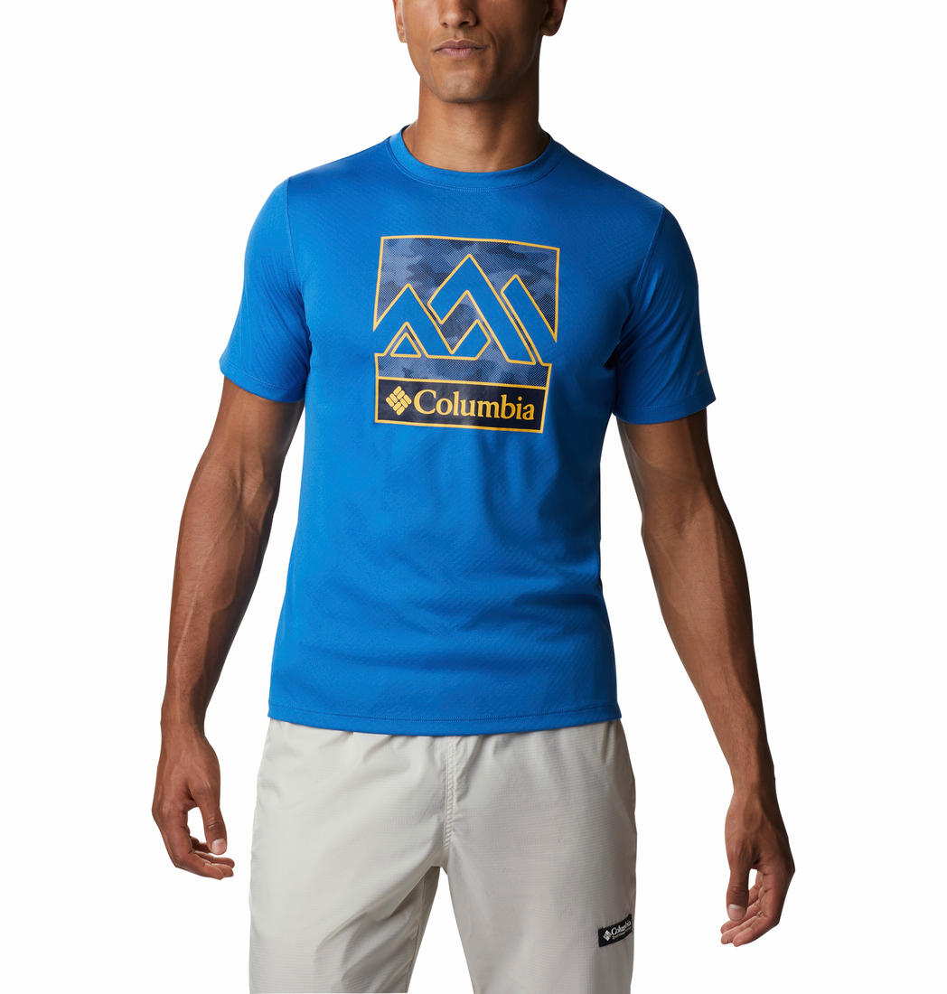Columbia Men Blue Zero Rules Short Sleeve Graphic T-Shirt