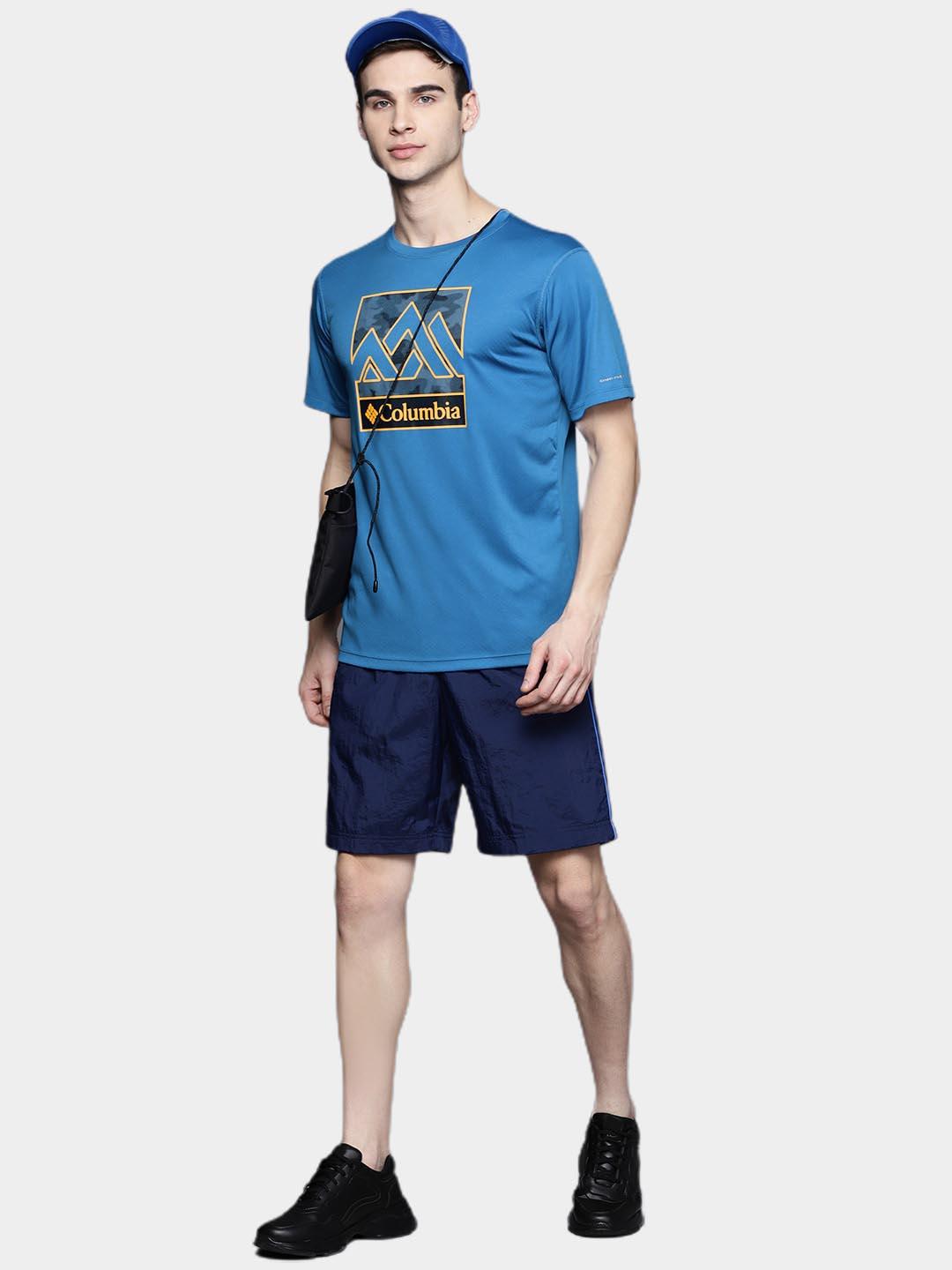 Columbia Men Blue Zero Rules Short Sleeve Graphic T-Shirt
