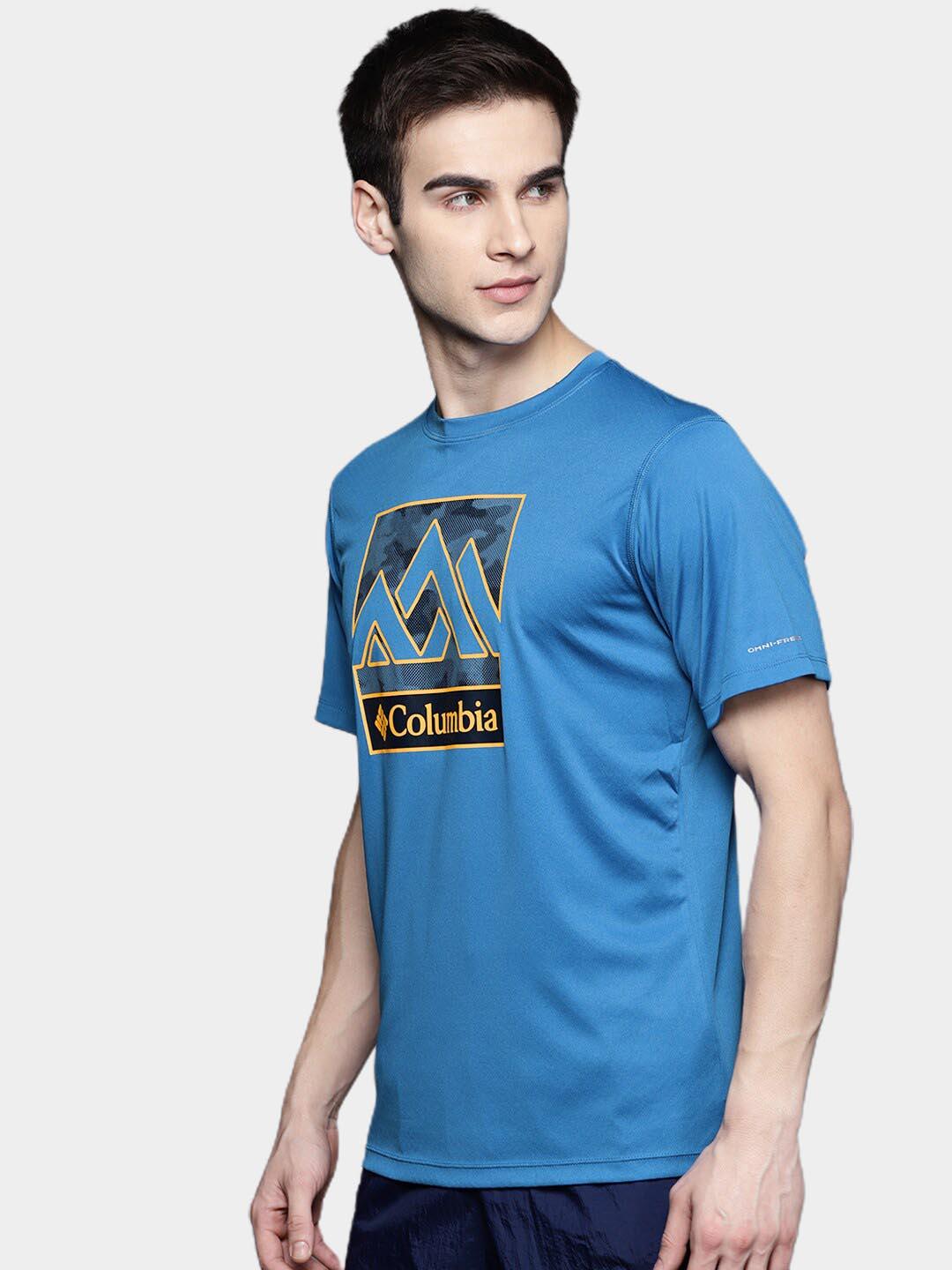 Columbia Men Blue Zero Rules Short Sleeve Graphic T-Shirt