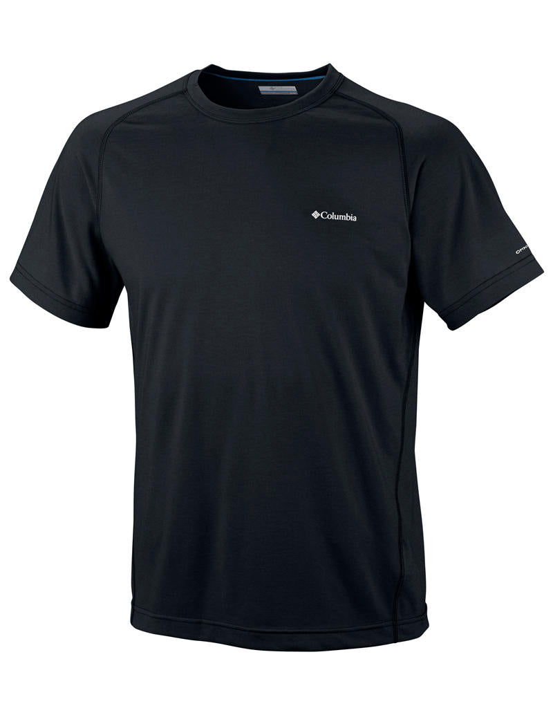 Columbia Men Black Mountain Tech III Short Sleeve Crew (Sun Protection)
