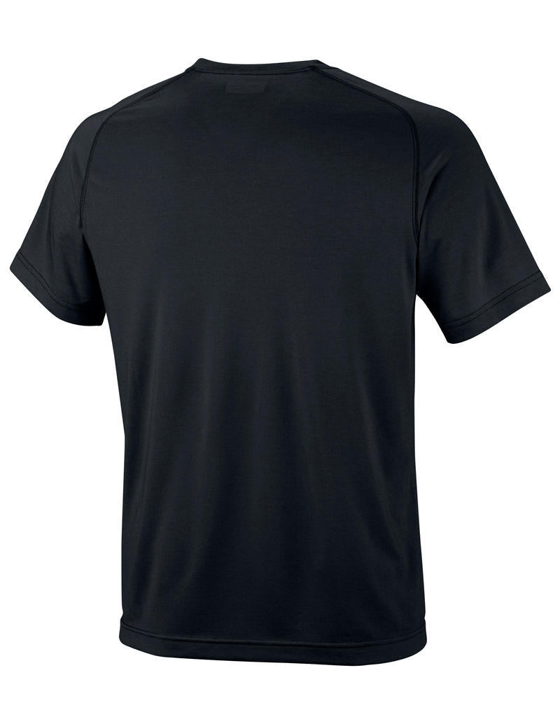 Columbia Men Black Mountain Tech III Short Sleeve Crew (Sun Protection)