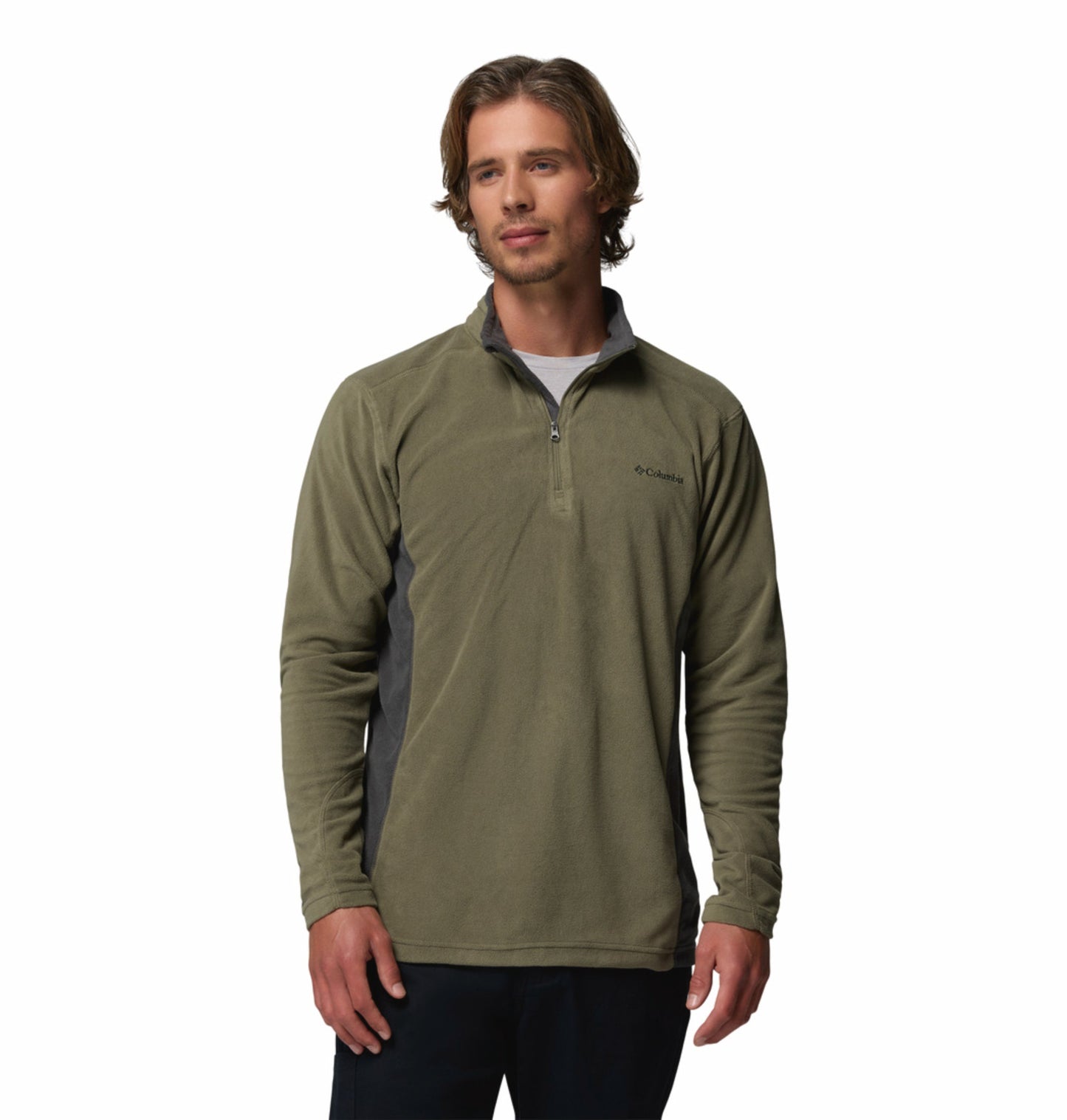 Columbia Men Olive Green Klamath Range II Pullover