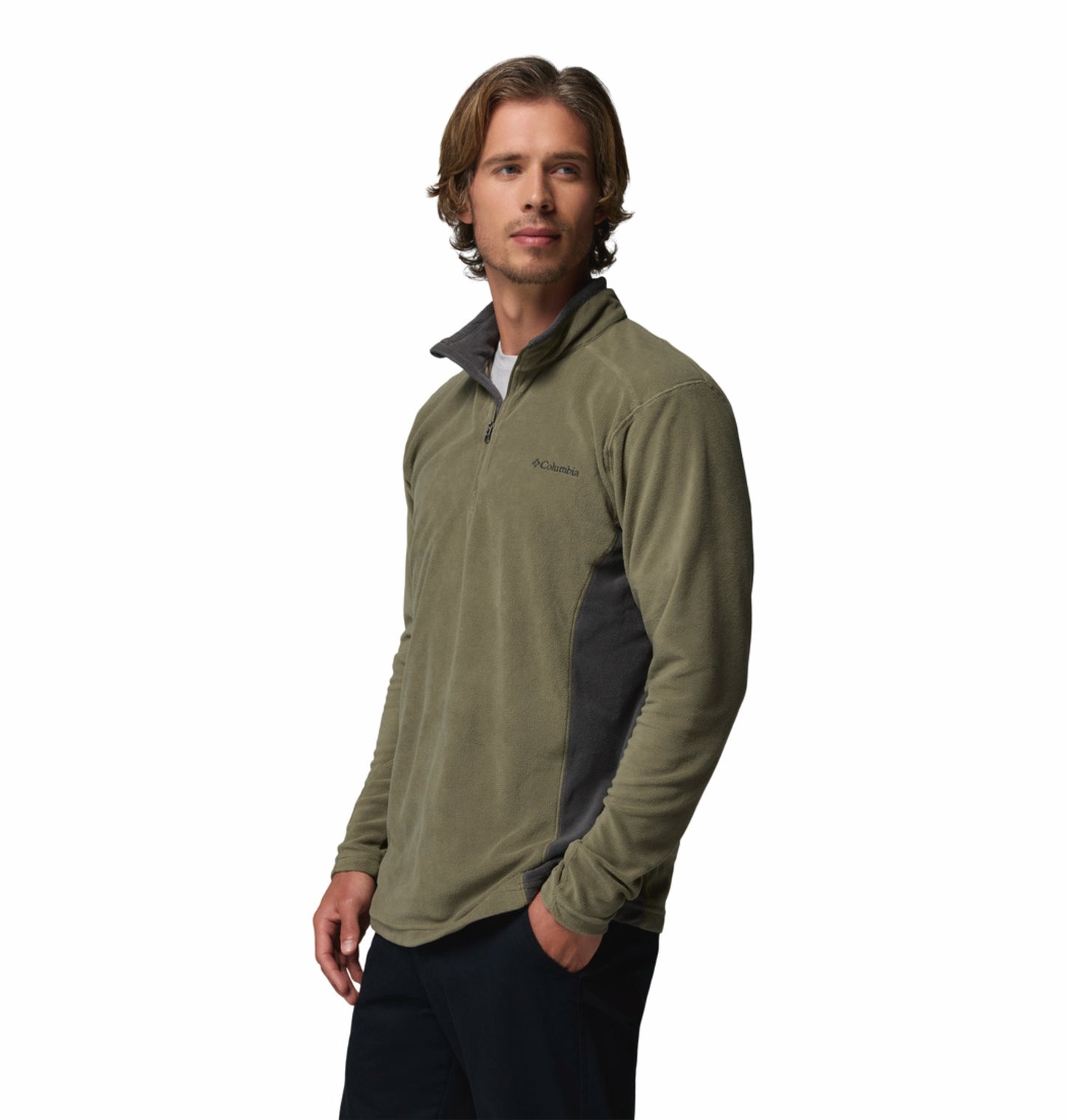 Columbia Men Olive Green Klamath Range II Pullover