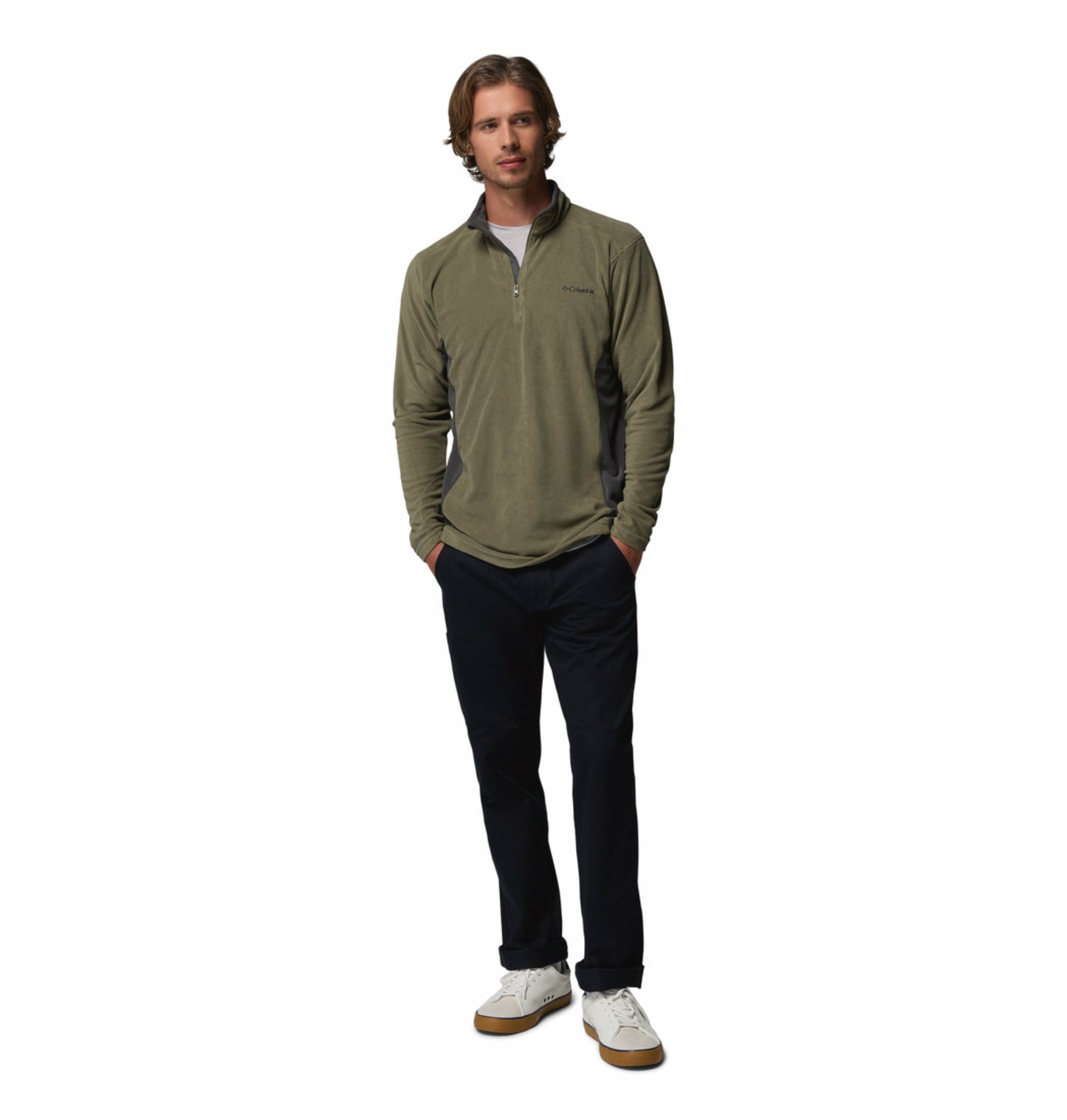 Columbia Men Olive Green Klamath Range II Pullover