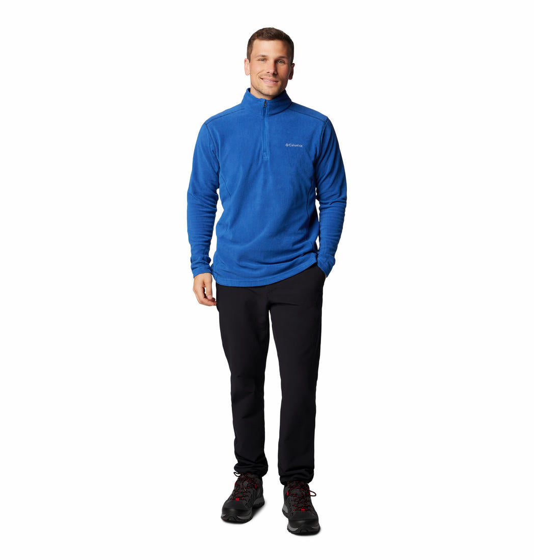 A Men Wearing Columbia Men Blue Klamath Range II Half Zip (Sun Protection)