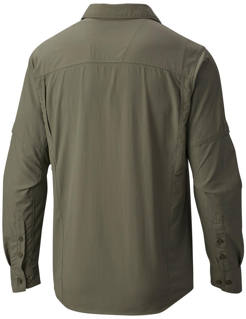 Columbia Men Green Silver Ridge Long Sleeve Shirt (Sun Protection)