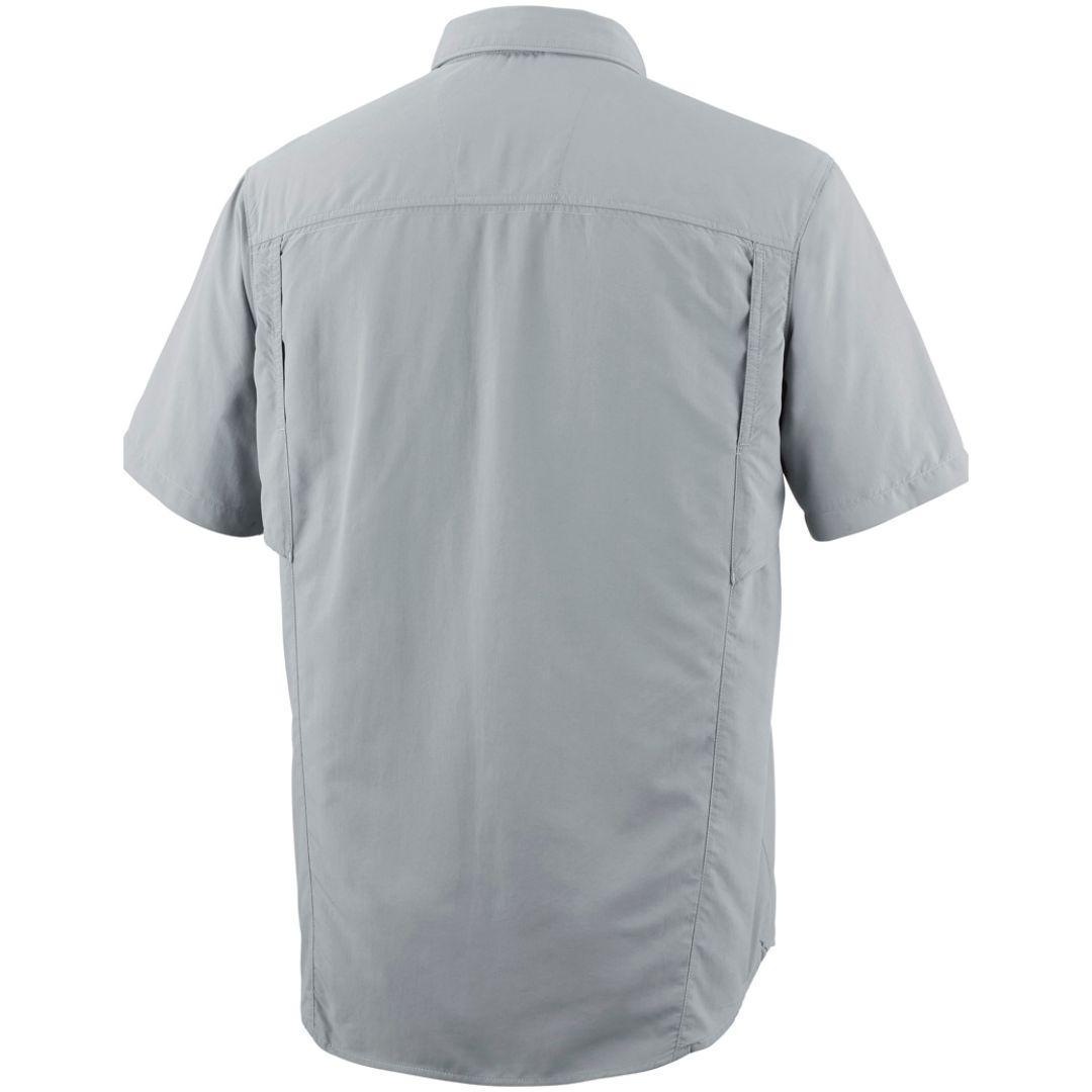 Columbia Men Grey Silver Ridge Short Sleeve Shirt (Sun Protection)