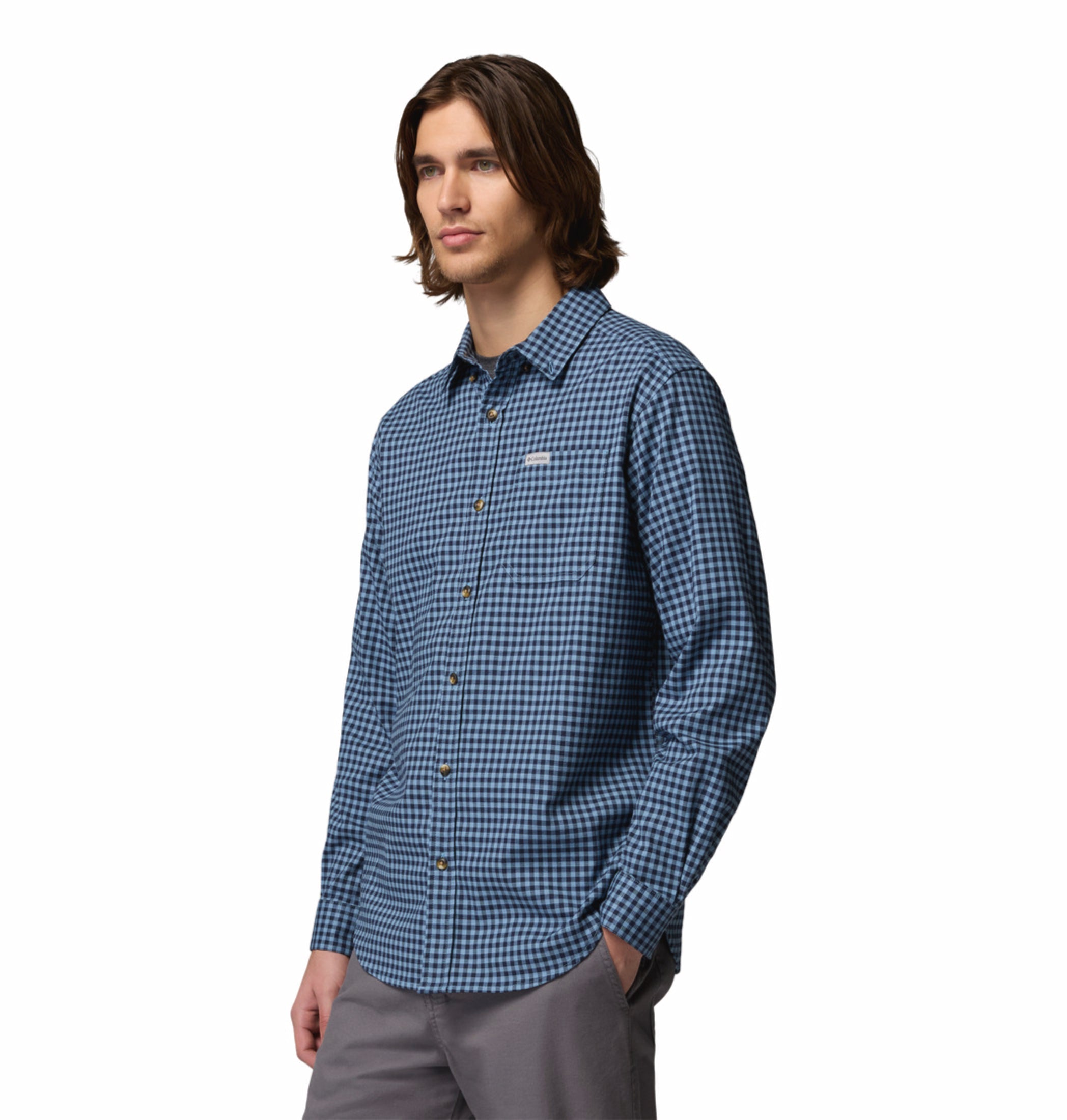 men blue rapid rivers ii long sleeve shirt