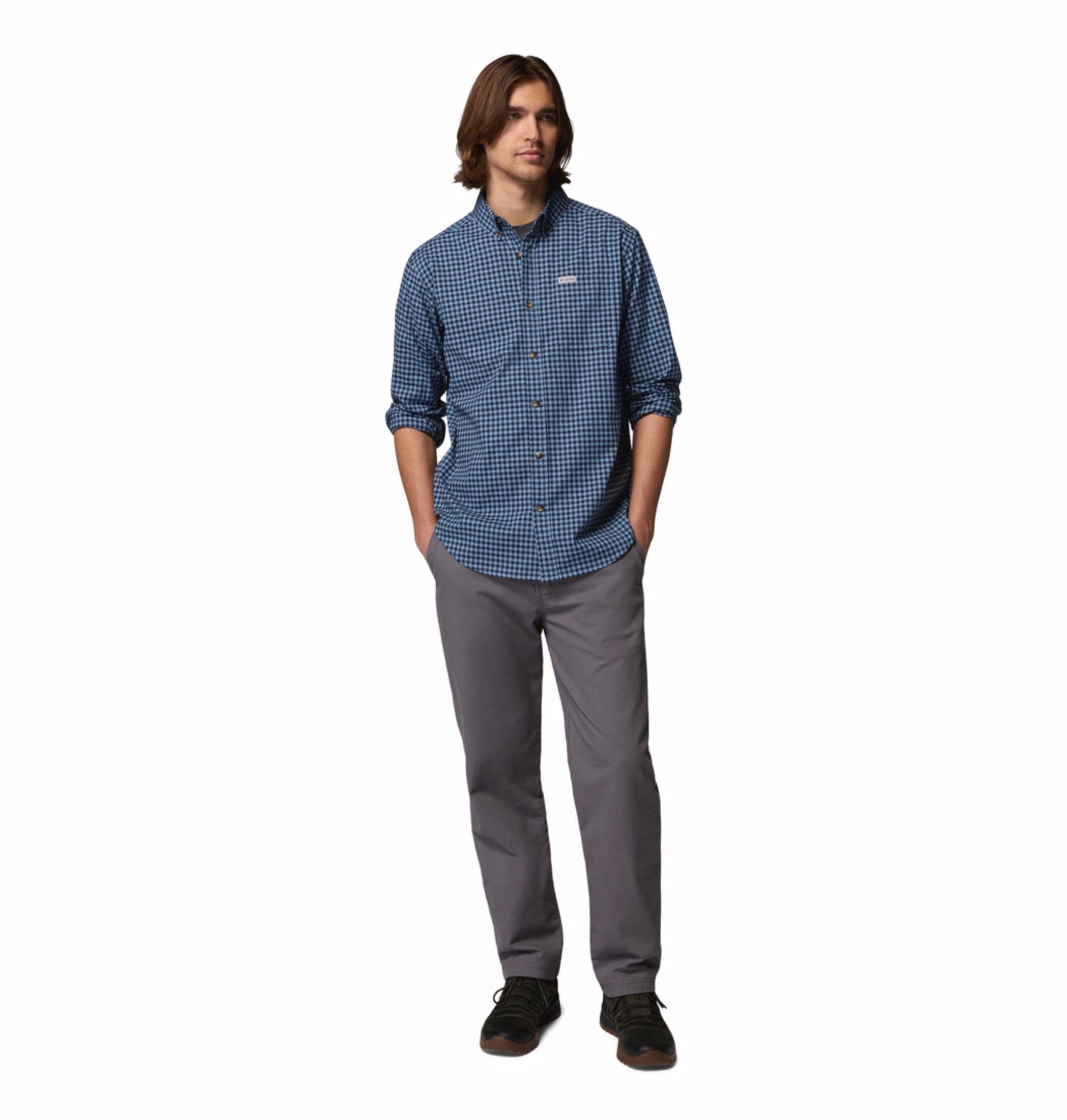 men blue rapid rivers ii long sleeve shirt