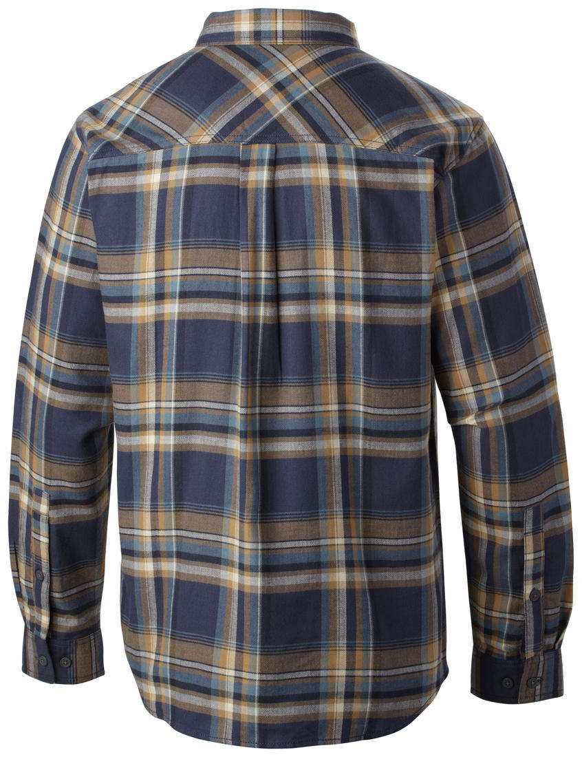 Columbia Men Navy Blue Flare Gun Flannel III Long Sleeve Shirt