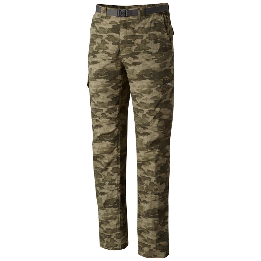 Columbia Men Green Silver Ridge Printed Cargo Pant (Sun Protection)