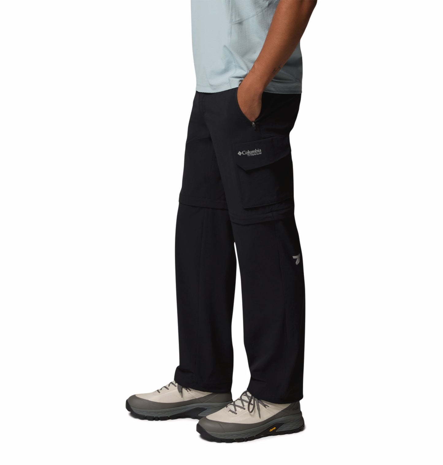 Columbia Men Black Omni-Shade Silver Ridge Elite Convertible Pant (Plus Size)