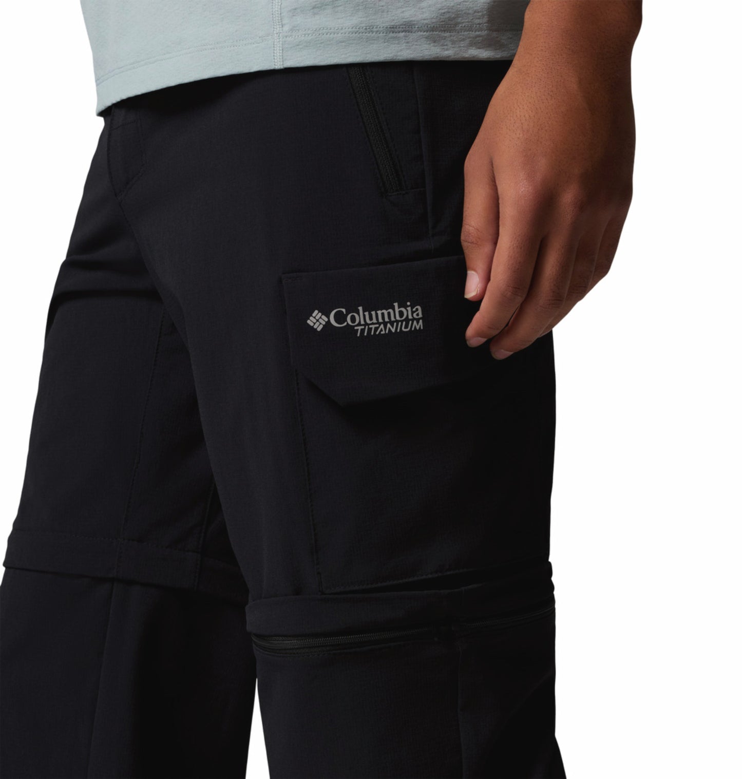 Columbia Men Black Omni-Shade Silver Ridge Elite Convertible Pant (Plus Size)