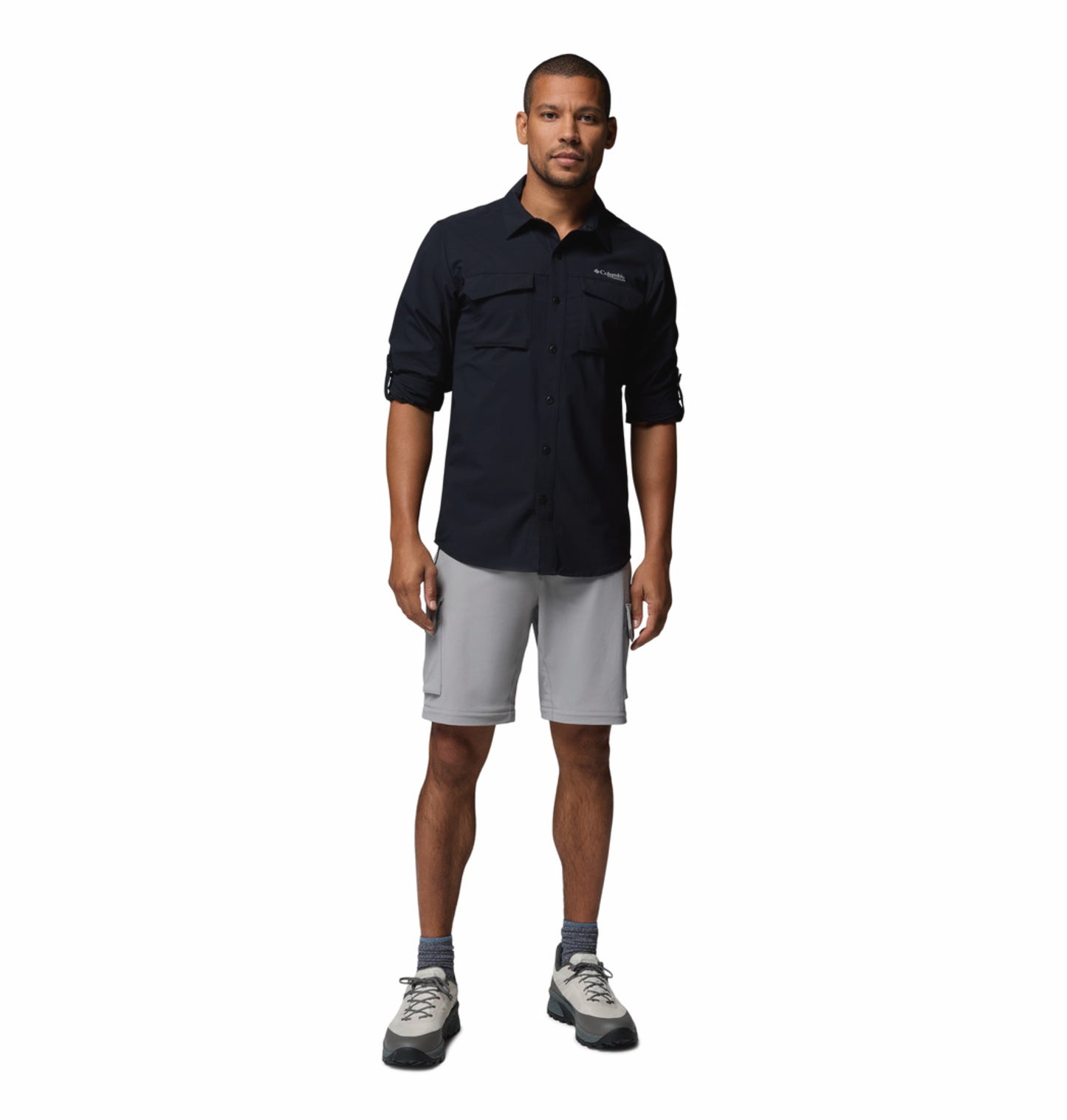 Columbia Men Grey Omni-Shade Silver Ridge Elite Convertible Pant (Plus Size)