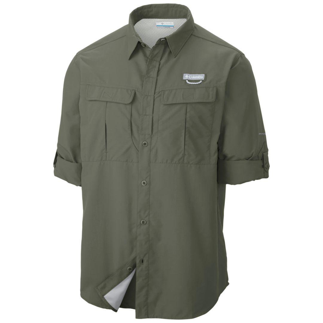 Columbia Men Green Omni-Shield Cascades Explorer Long Sleeve Shirt