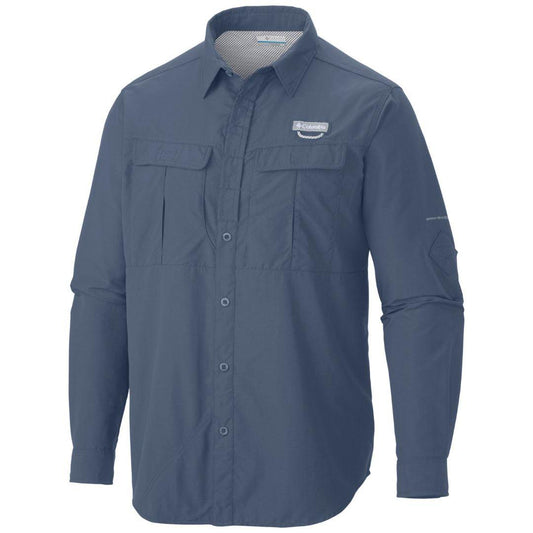 Columbia Men Blue Cascades Explorer Long Sleeve Shirt