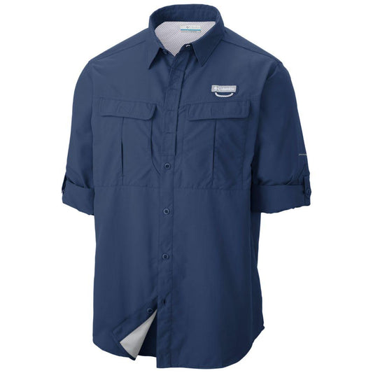 Columbia Men Blue Cascades Explorer Long Sleeve Shirt