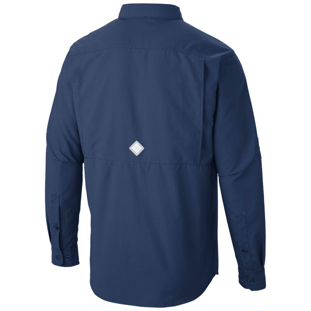 Columbia Men Blue Omni-Shield Cascades Explorer Long Sleeve Shirt
