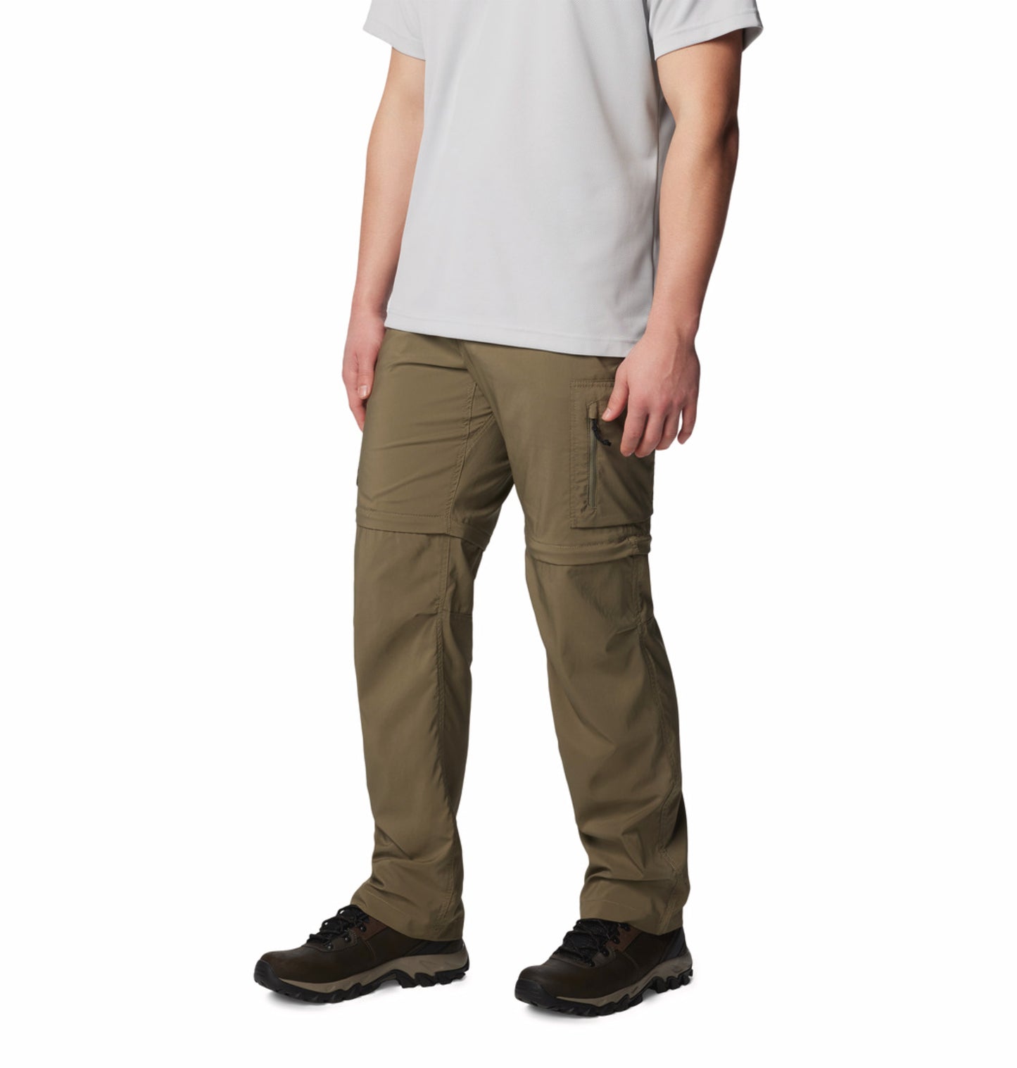 Columbia Men Olive Green Omni-Shade Silver Ridge Utility Convertible Pant