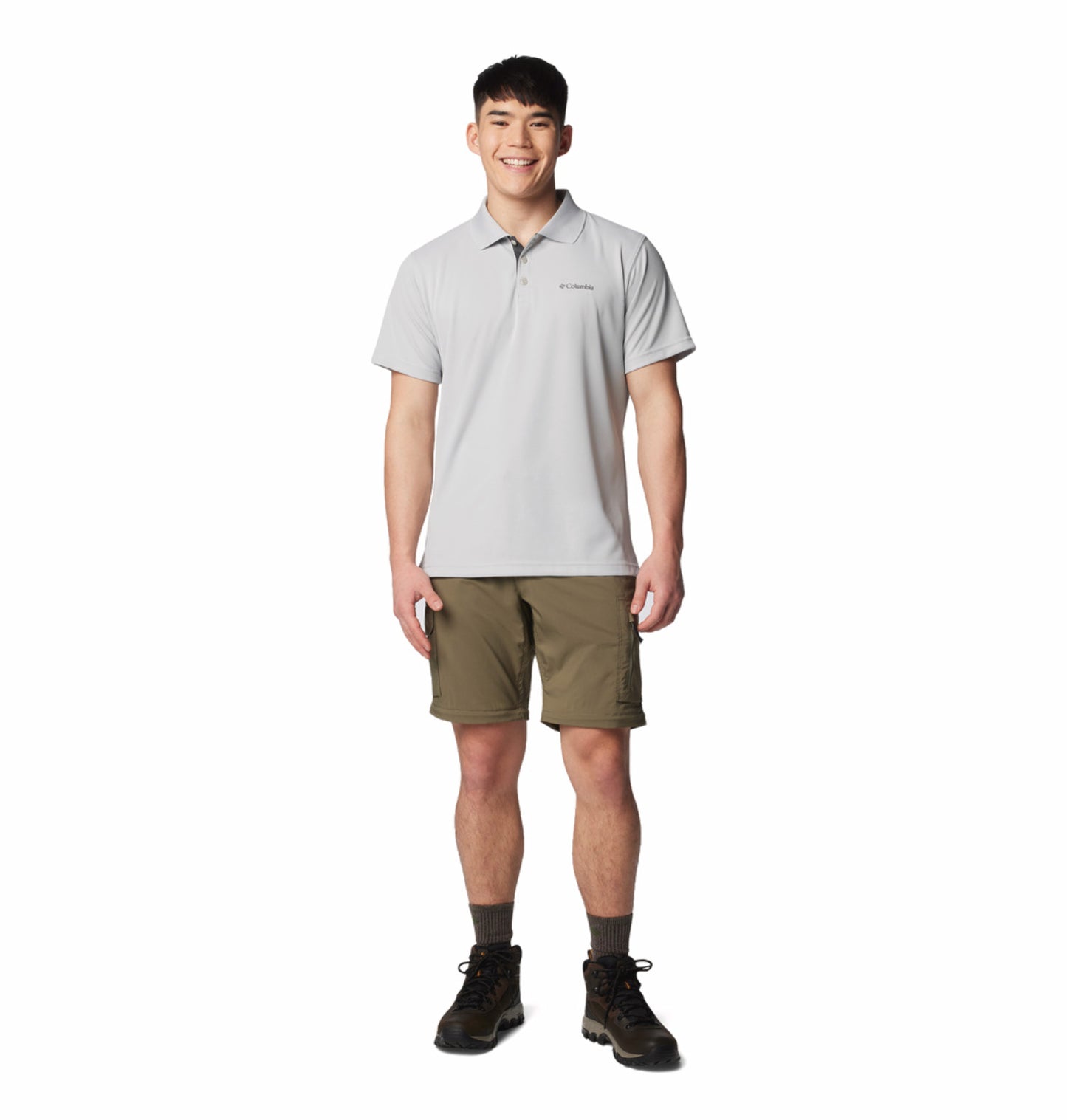 Columbia Men Olive Green Omni-Shade Silver Ridge Utility Convertible Pant