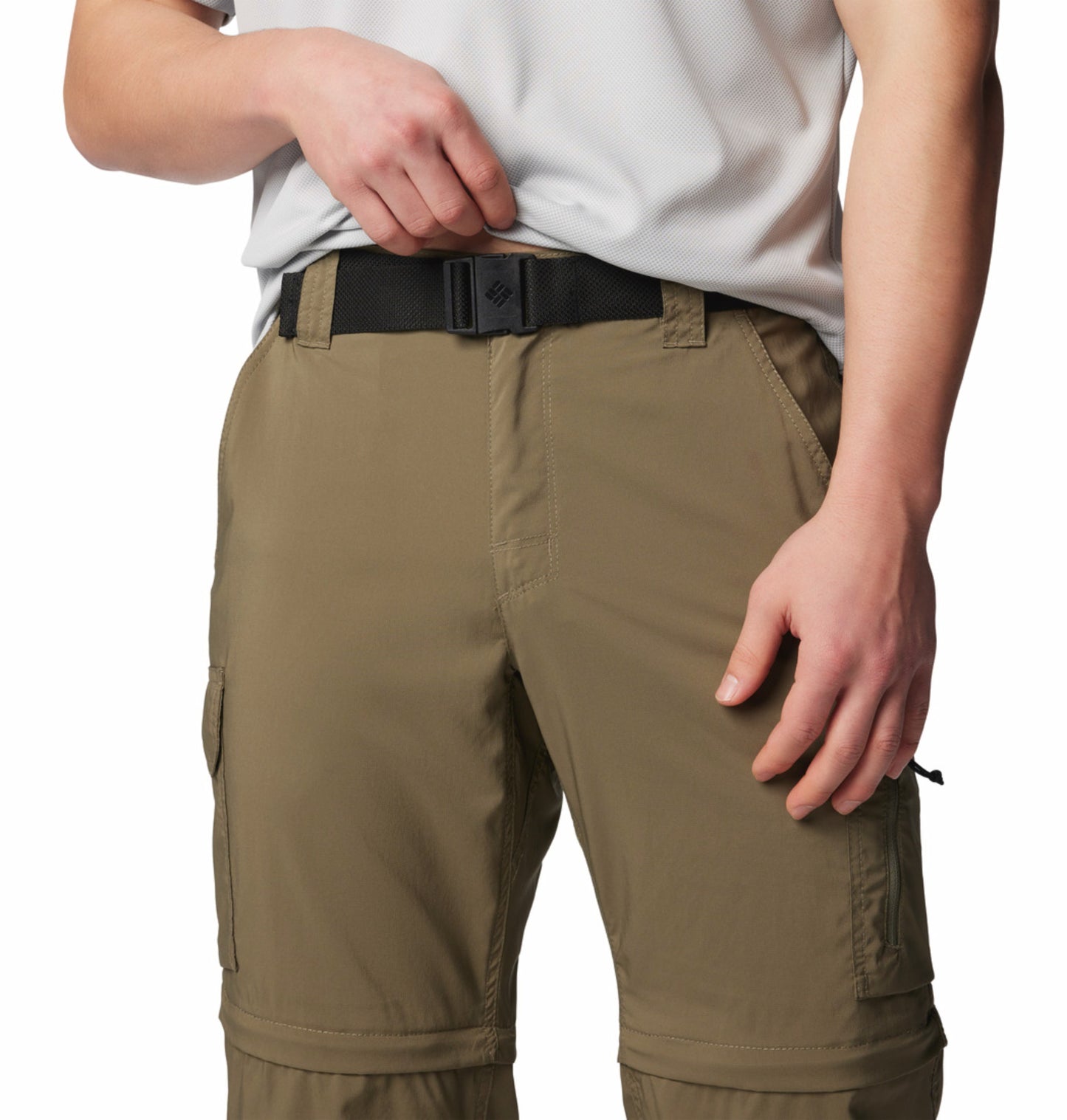 Columbia Men Olive Green Omni-Shade Silver Ridge Utility Convertible Pant