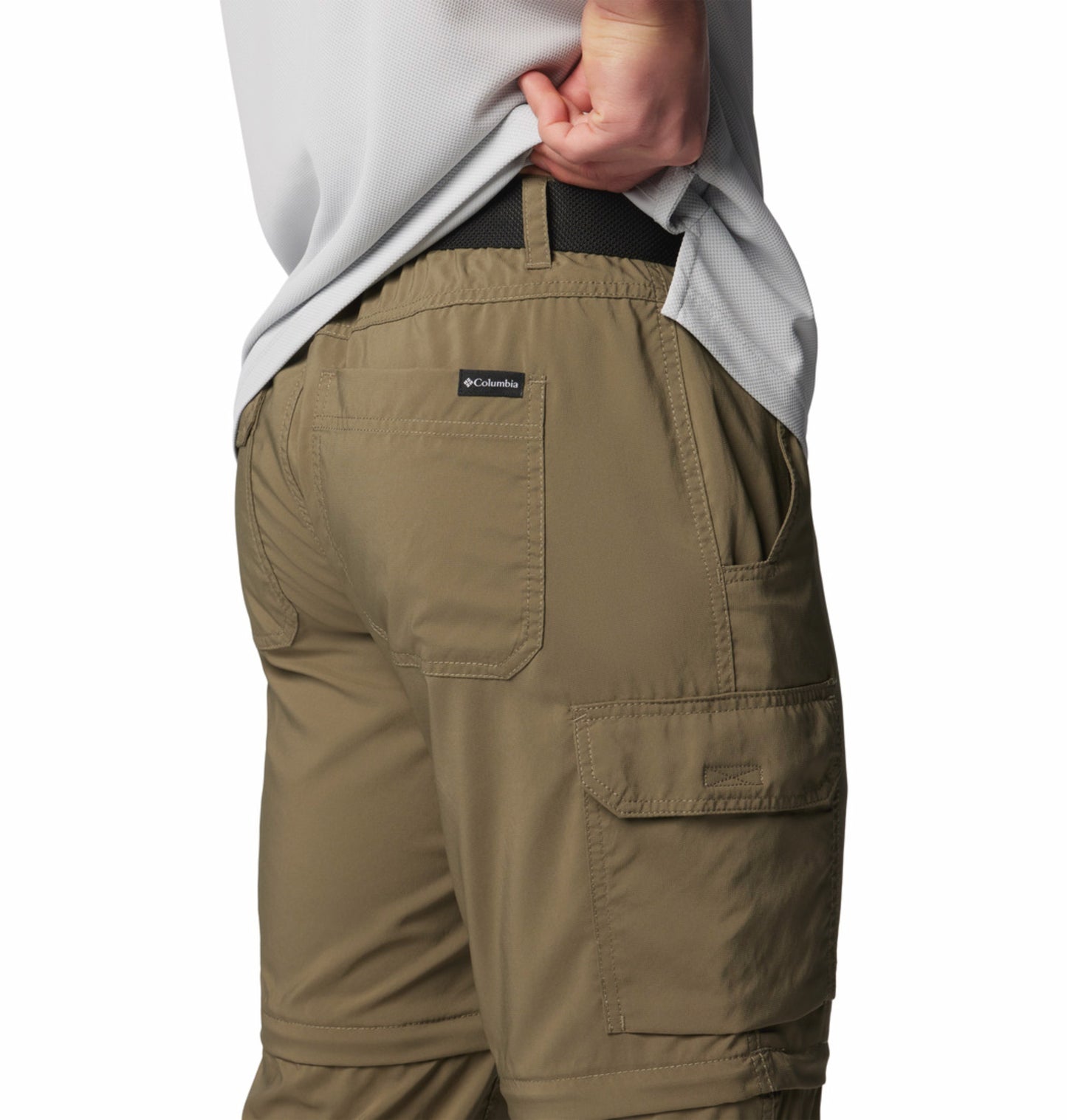 Columbia Men Olive Green Omni-Shade Silver Ridge Utility Convertible Pant