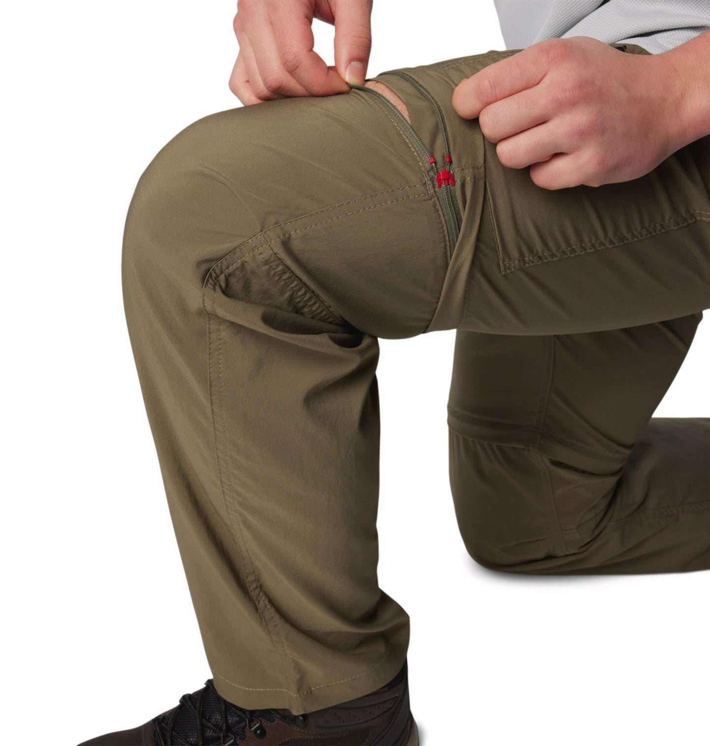 Columbia Men Olive Green Omni-Shade Silver Ridge Utility Convertible Pant