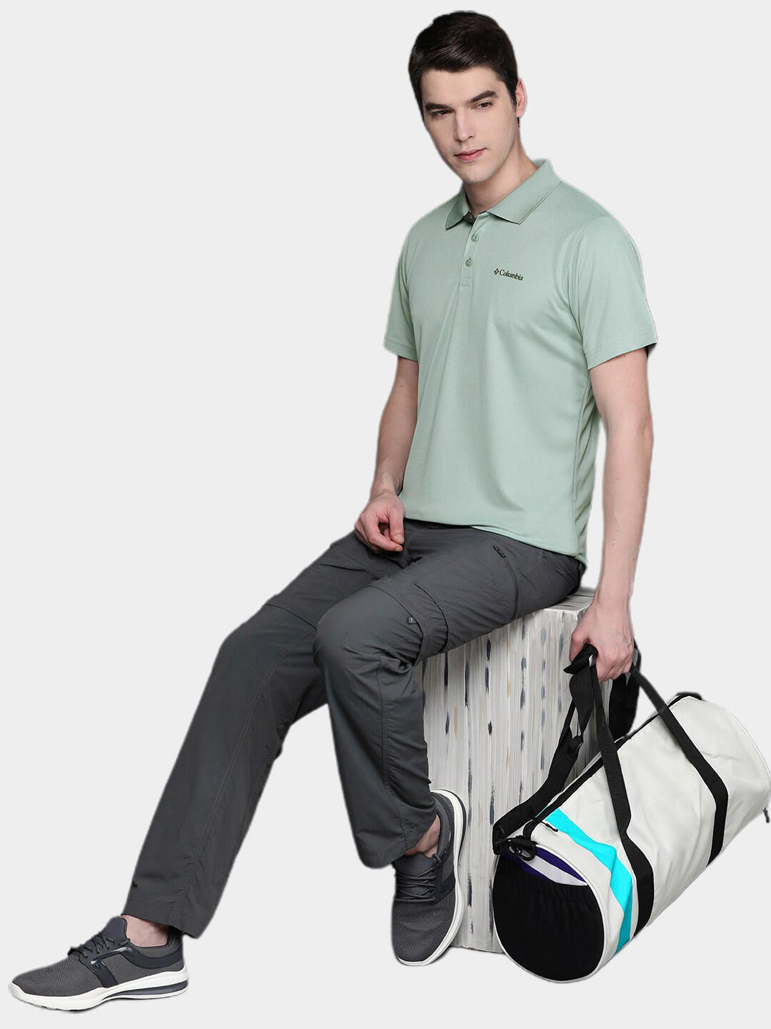 Columbia Men Green Utilizer Polo T-Shirt