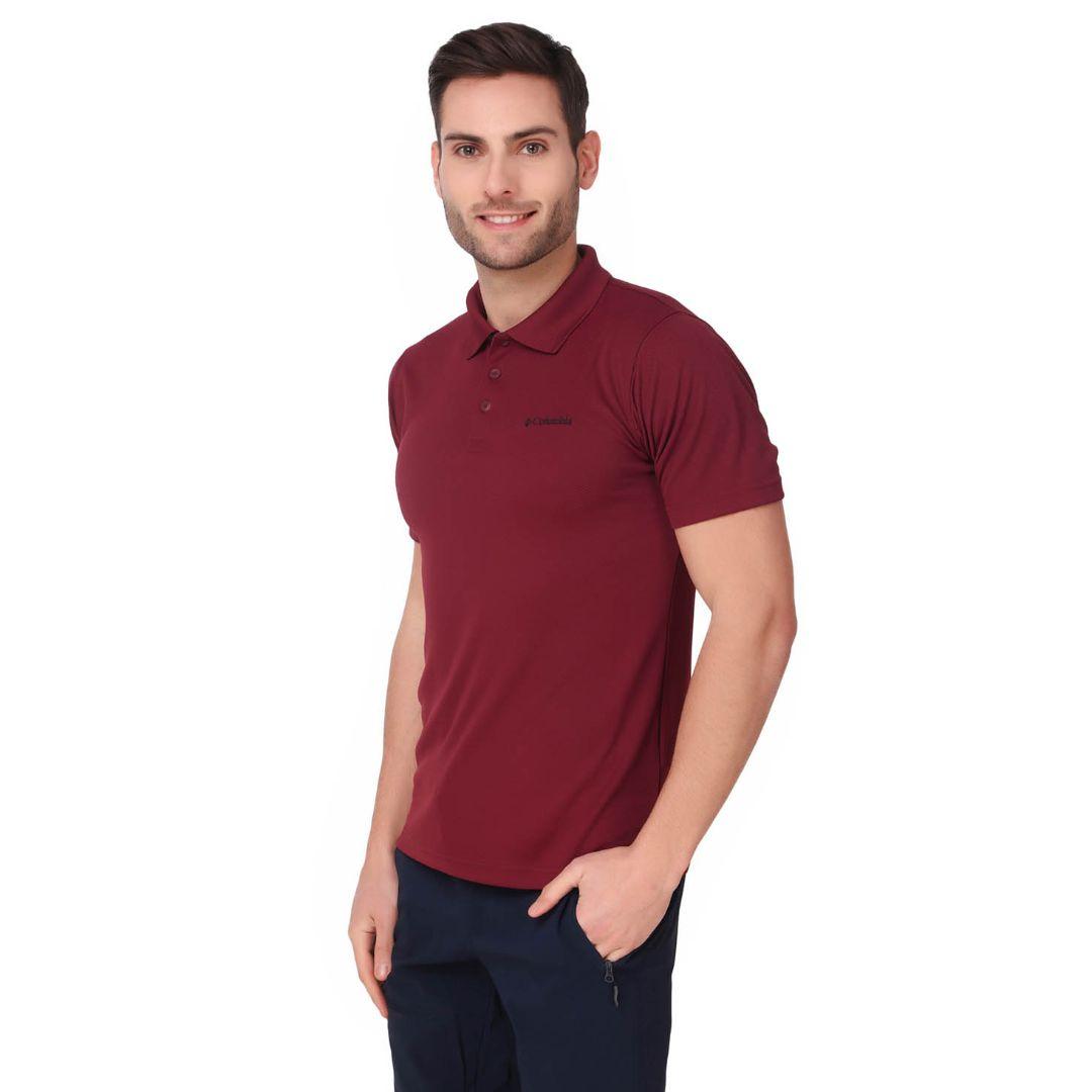 Columbia Men Red Utilizer Polo T-Shirt