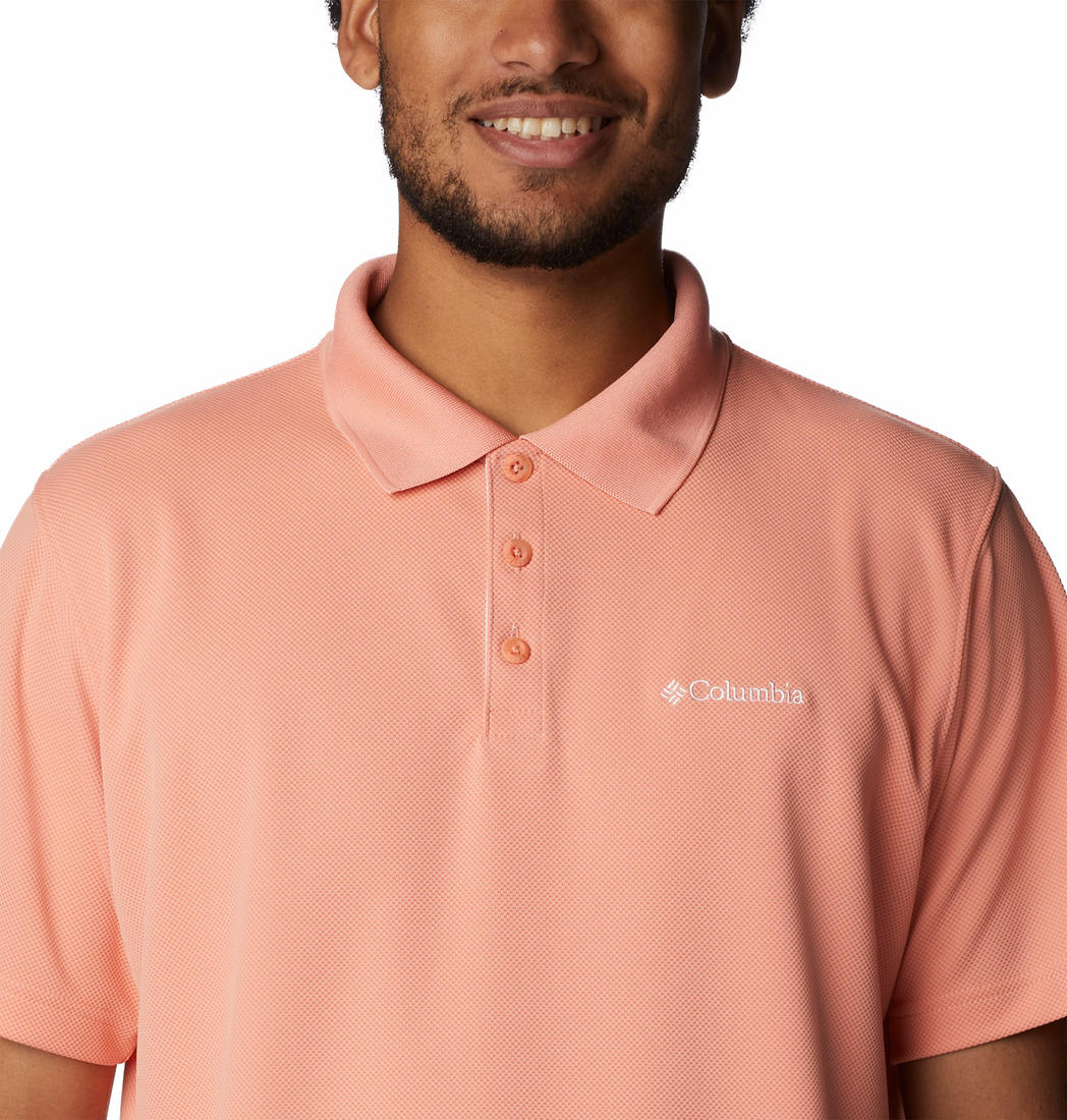 Columbia Men Peach Utilizer Polo T-Shirt