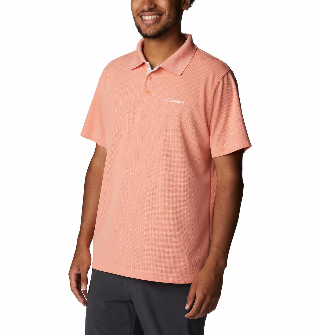 Columbia Men Peach Utilizer Polo T-Shirt