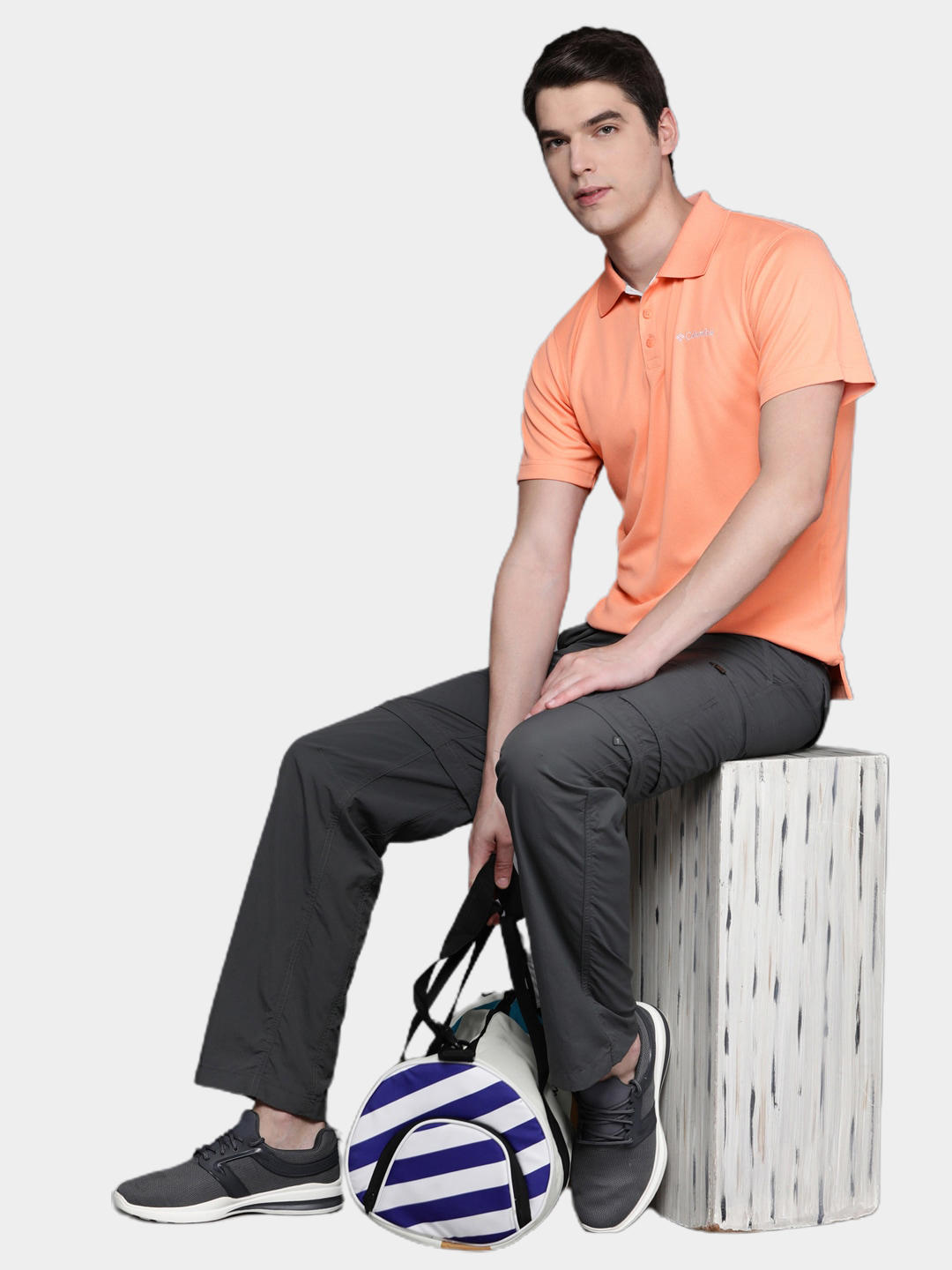 Columbia Men Peach Utilizer Polo T-Shirt