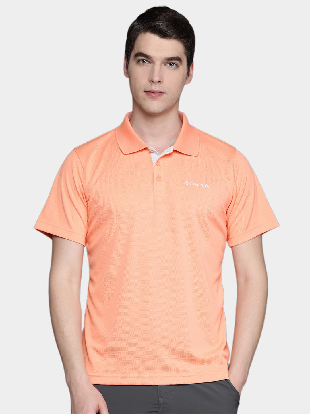 Columbia Men Peach Utilizer Polo T-Shirt