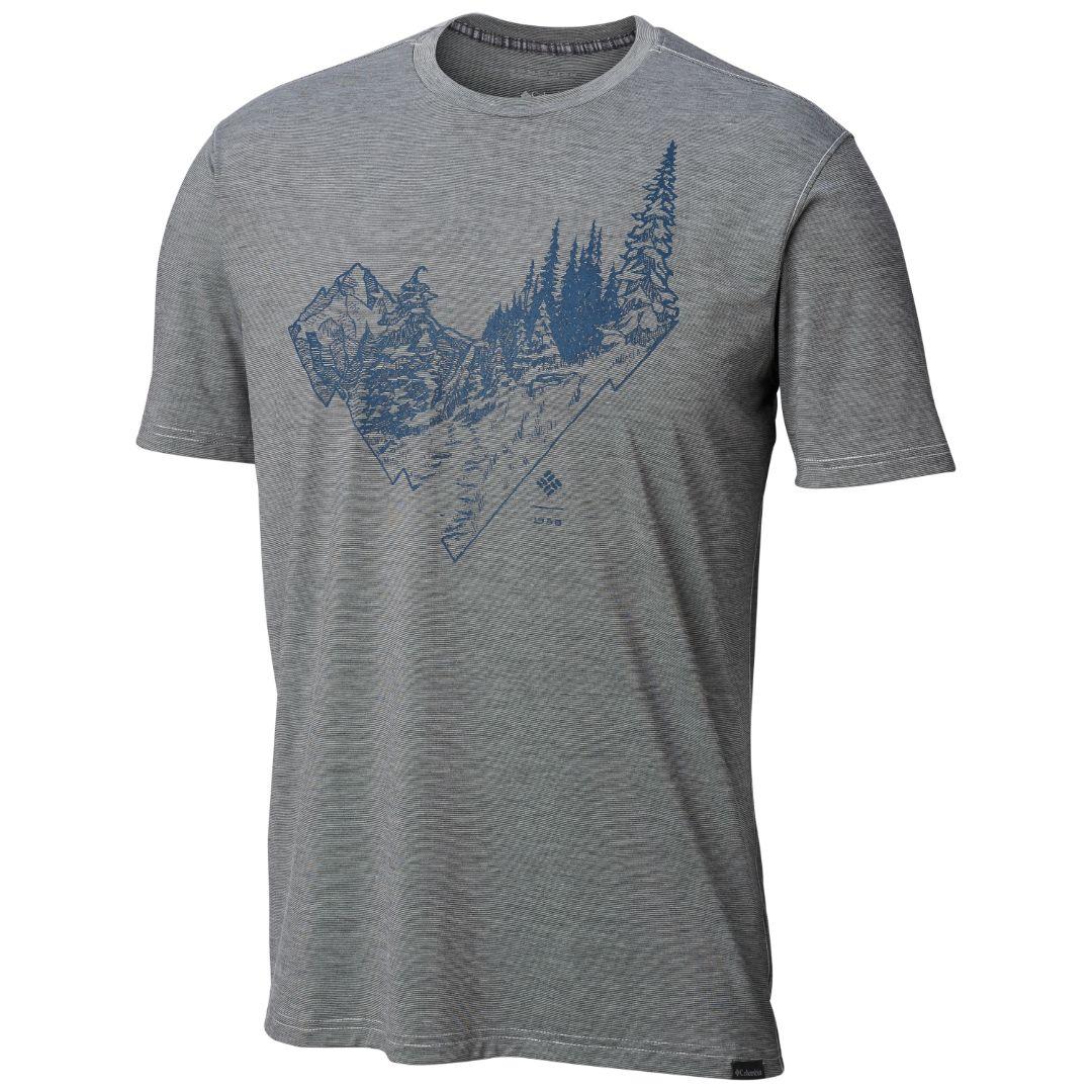 Columbia Men Black Trail Shaker II Short Sleeve Shirt (Sun Protection)