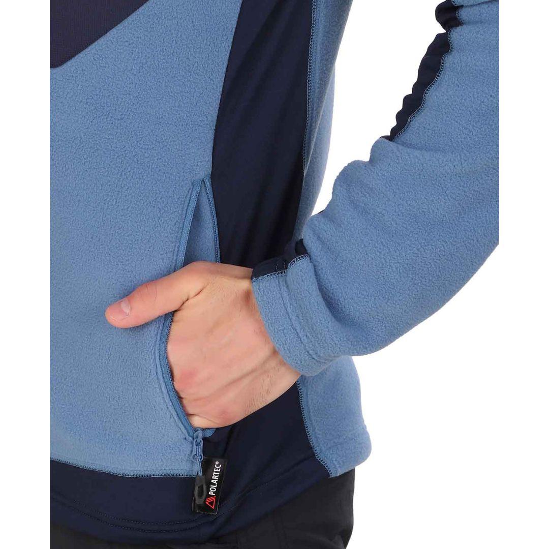 Columbia Men Blue Omni-Wick Titan Pass 2.0 II Fleece Jacket