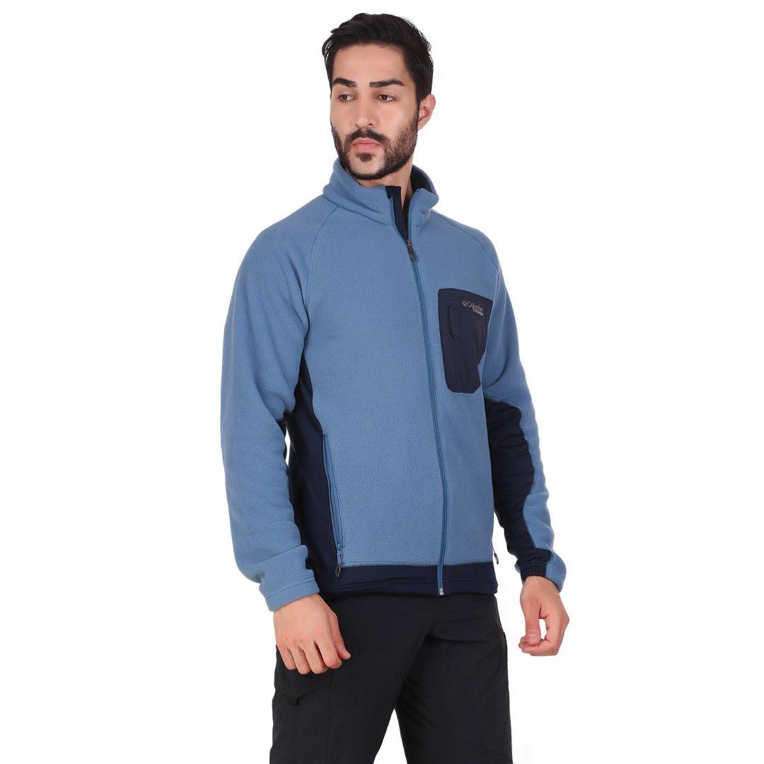 Columbia Men Blue Omni-Wick Titan Pass 2.0 II Fleece Jacket