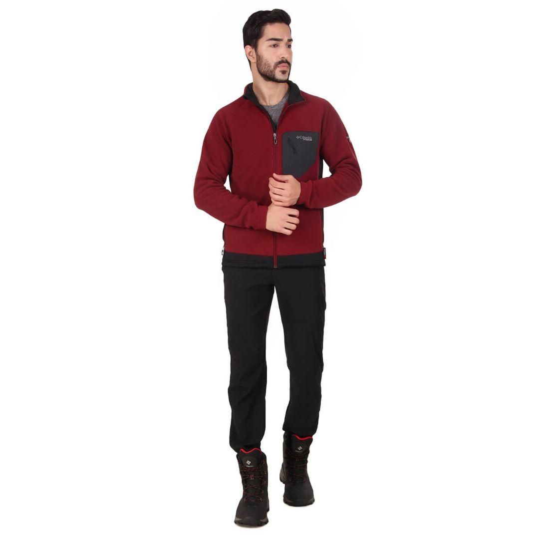 Columbia Men Red Titan Pass 2.0 II Fleece