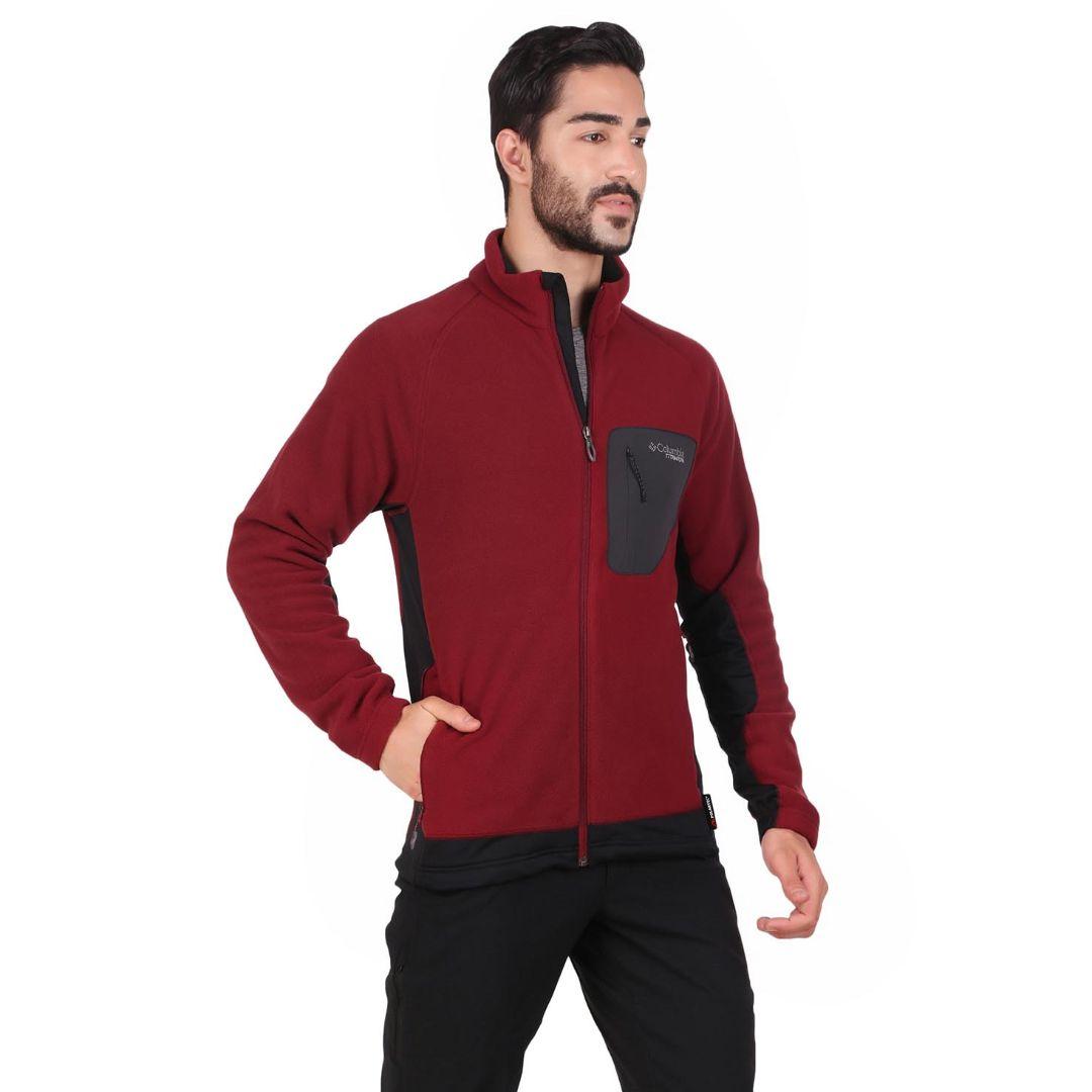 Columbia Men Red Titan Pass 2.0 II Fleece