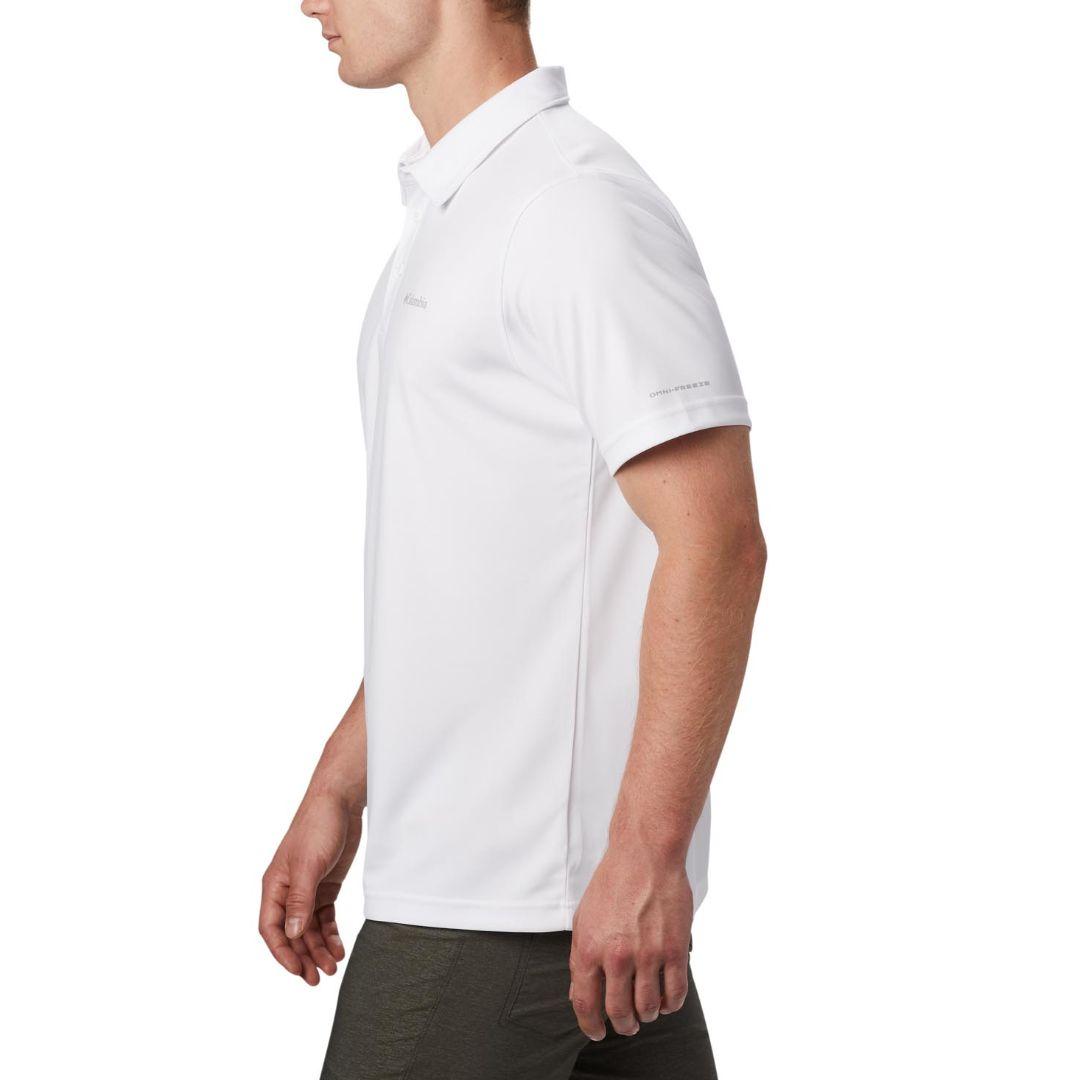Columbia Men White M Mist Trail SS Polo T-Shirt