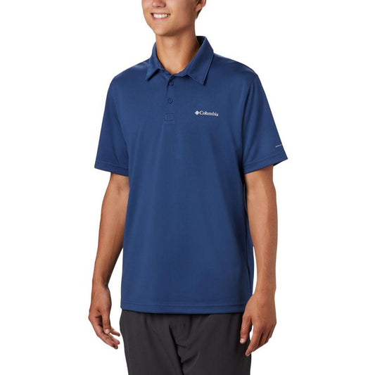 Columbia Men Blue M Mist Trail SS Polo T-Shirt