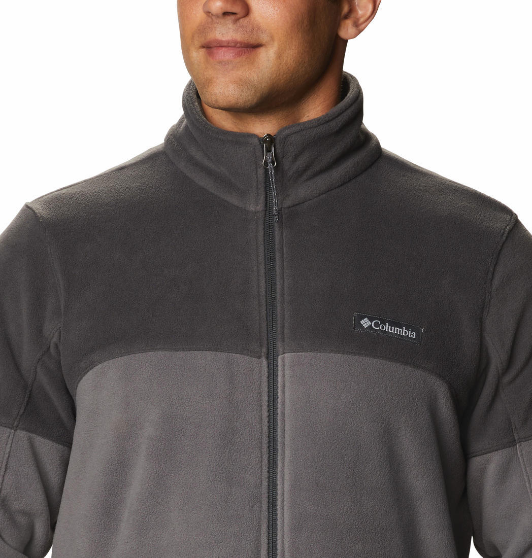 Columbia Men Grey Basin Trail III Full Zip Fleece Jacket