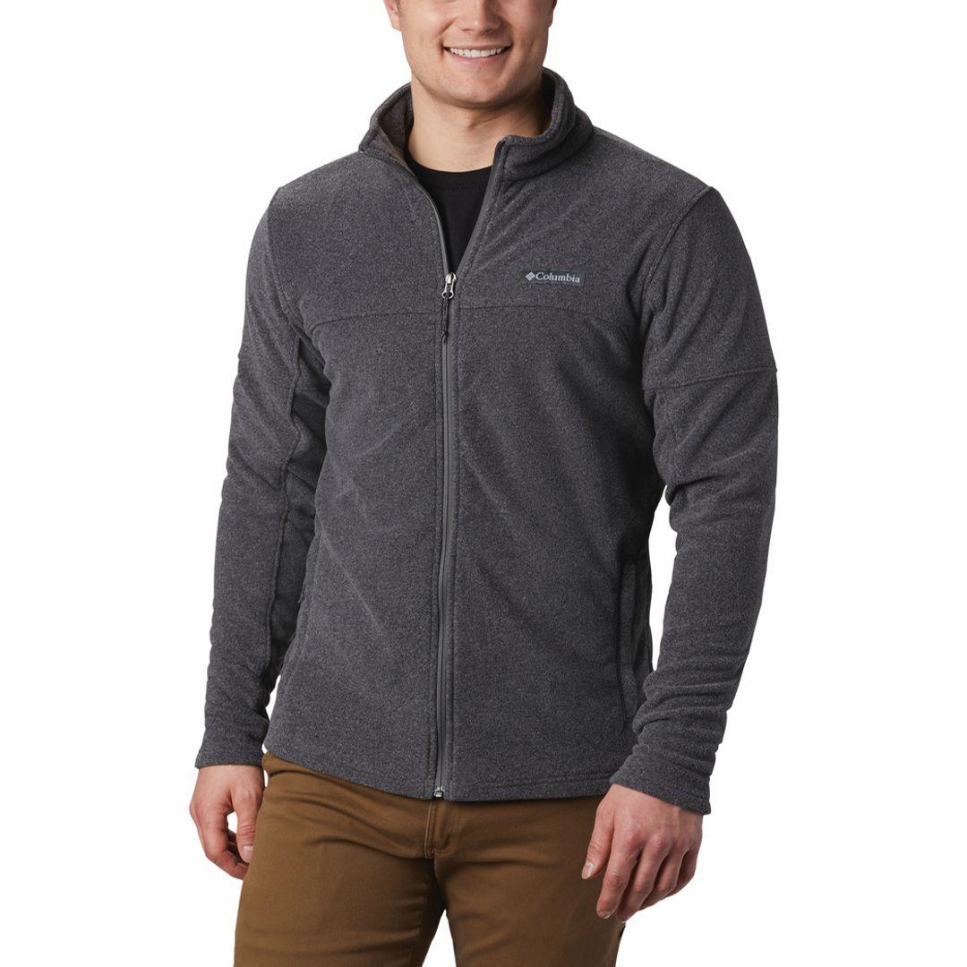Columbia Men Grey Basin Trail III Full Zip Fleece Jacket