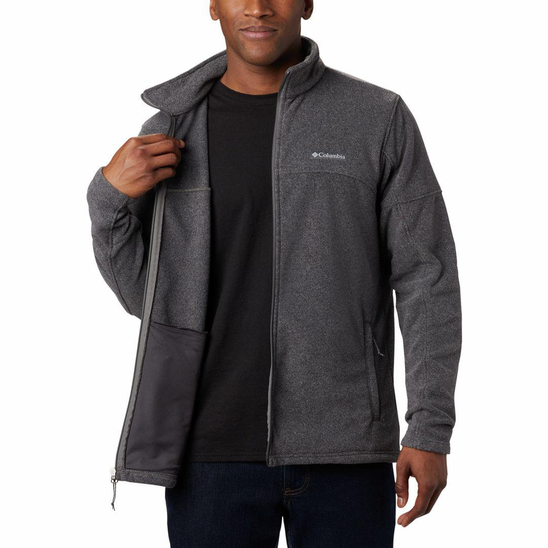 Columbia Men Grey Basin Trail III Full Zip Fleece Jacket
