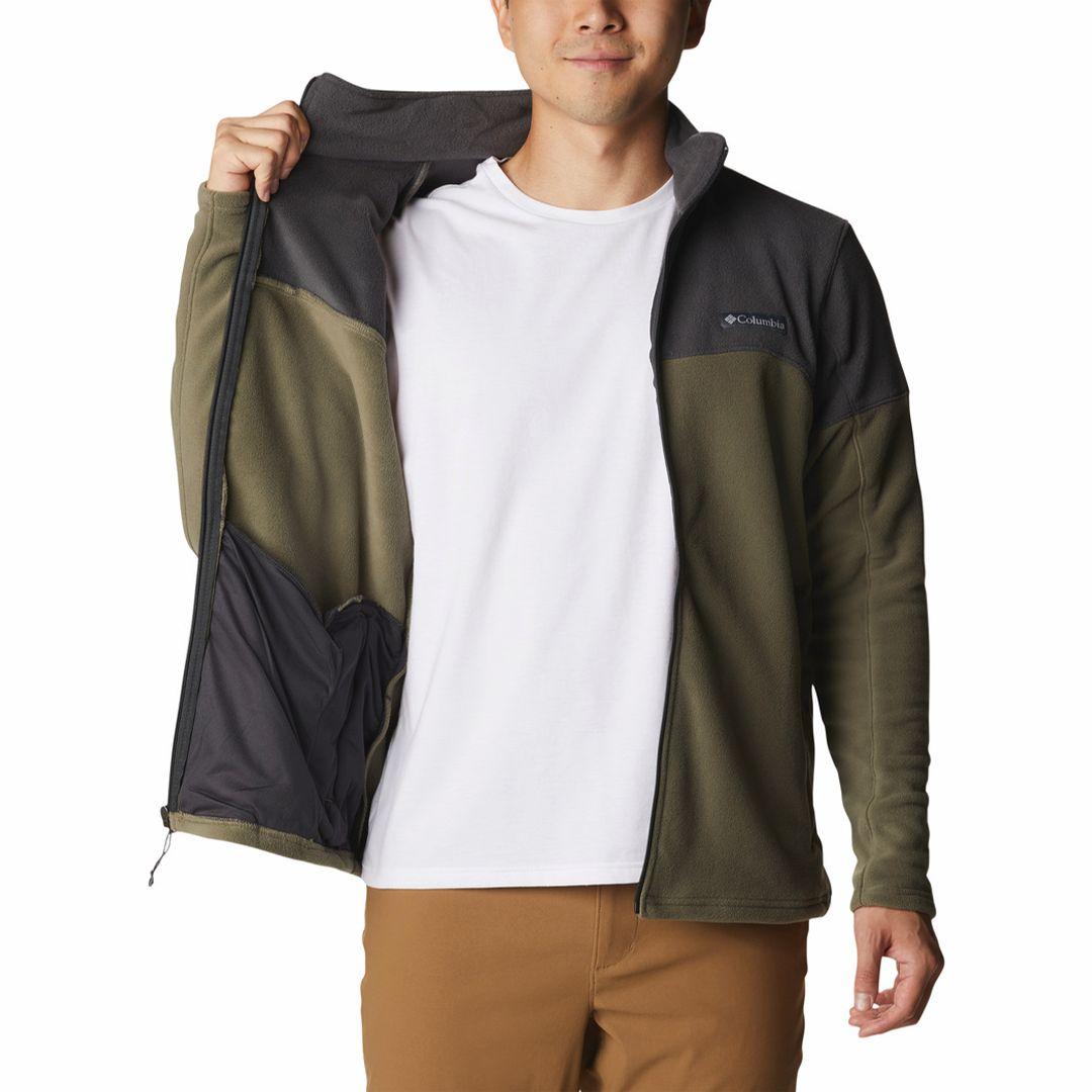 Columbia Men Green Basin Trail III Full Zip Fleece Jacket