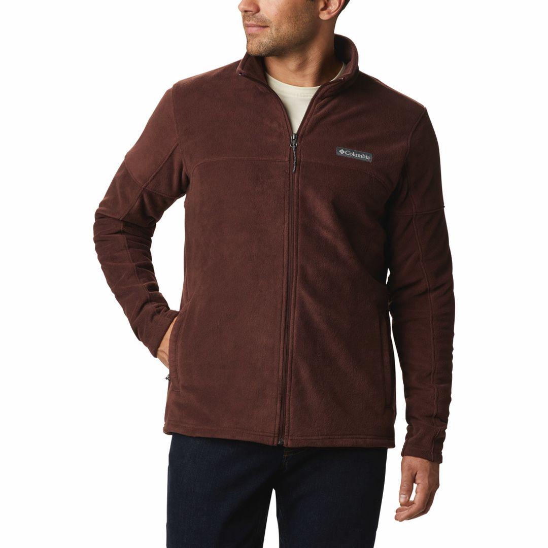 Columbia Men Maroon Basin Trail III Full Zip Fleece Jacket