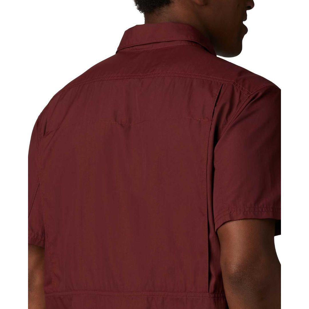 Columbia Men Red Silver Ridge 2.0 Short Sleeve Shirt (Sun Protection)