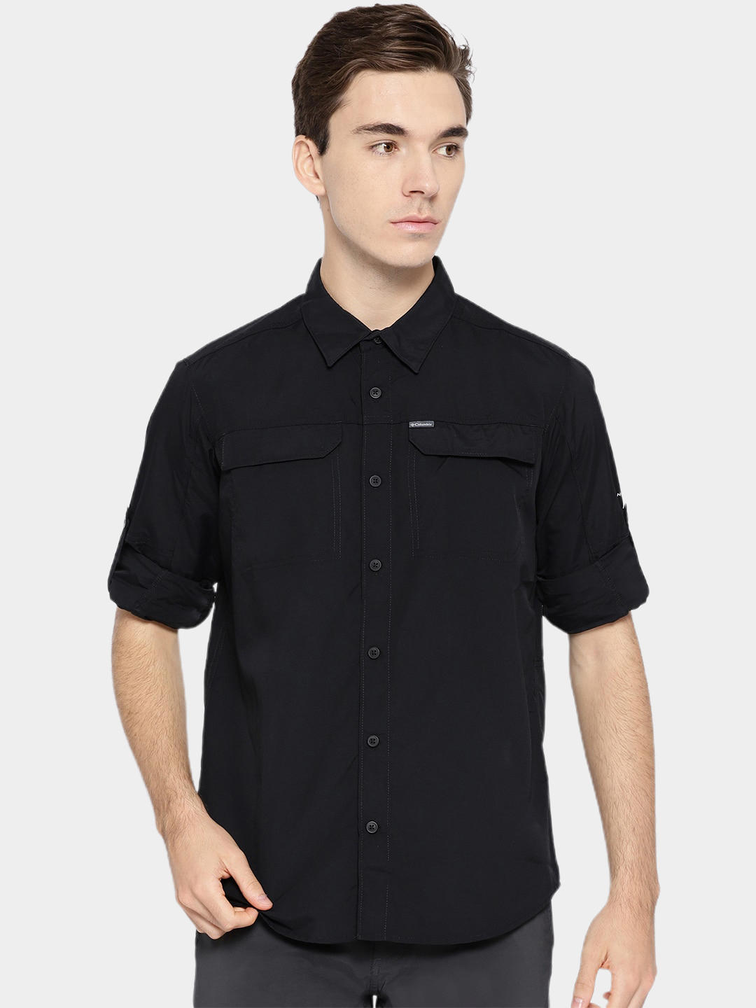 Columbia Men Black Silver Ridge 2.0 Long Sleeve Shirt