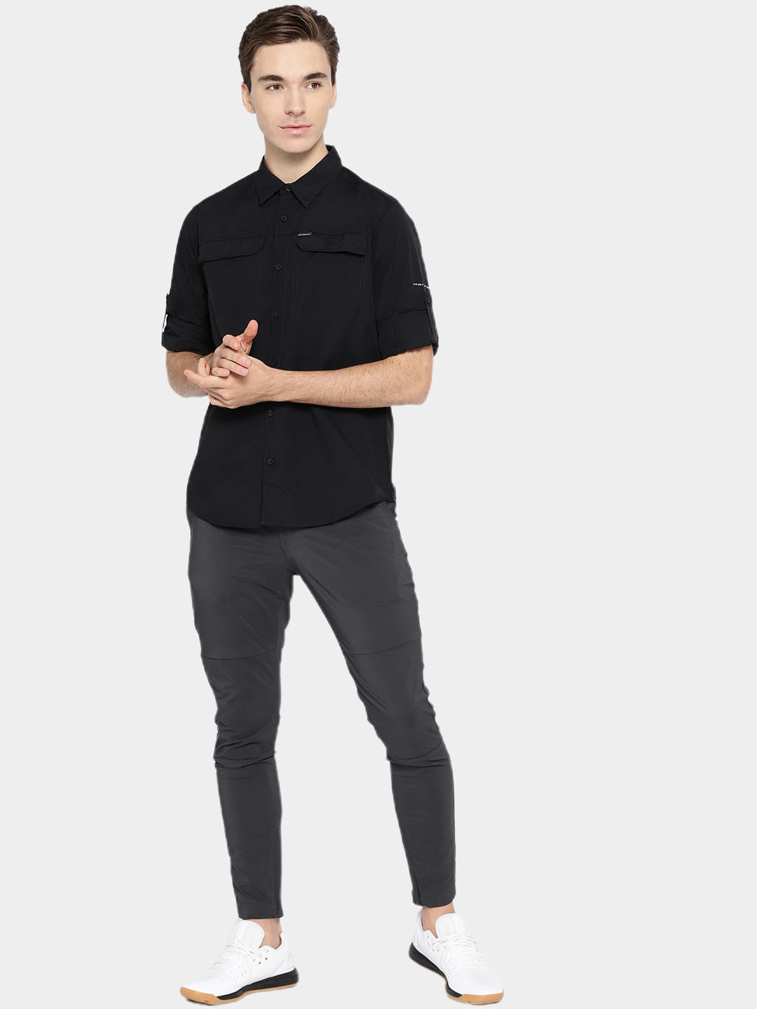 Columbia Men Black Silver Ridge 2.0 Long Sleeve Shirt